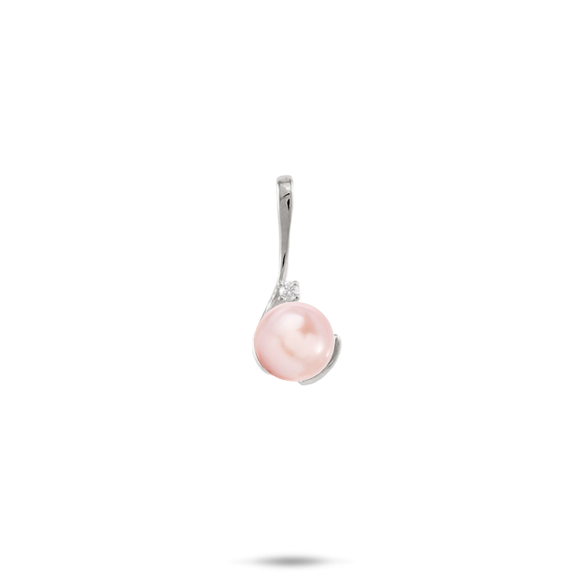 Pick A Pearl Caressing Hands Pendant in White Gold