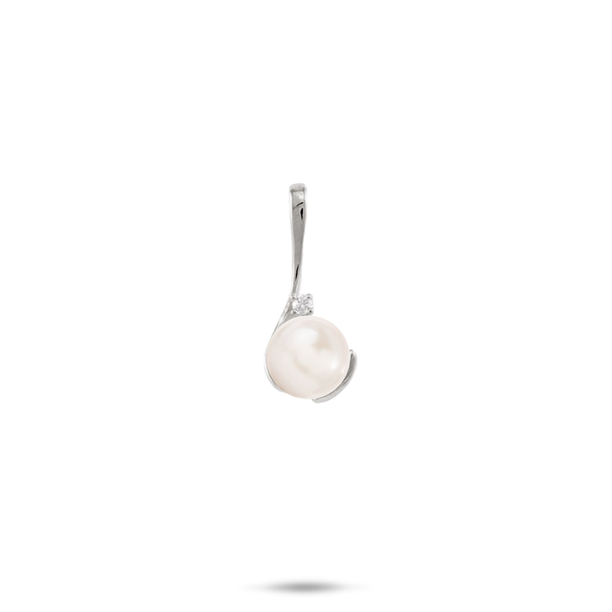 Pick A Pearl Caressing Hands Pendant in White Gold