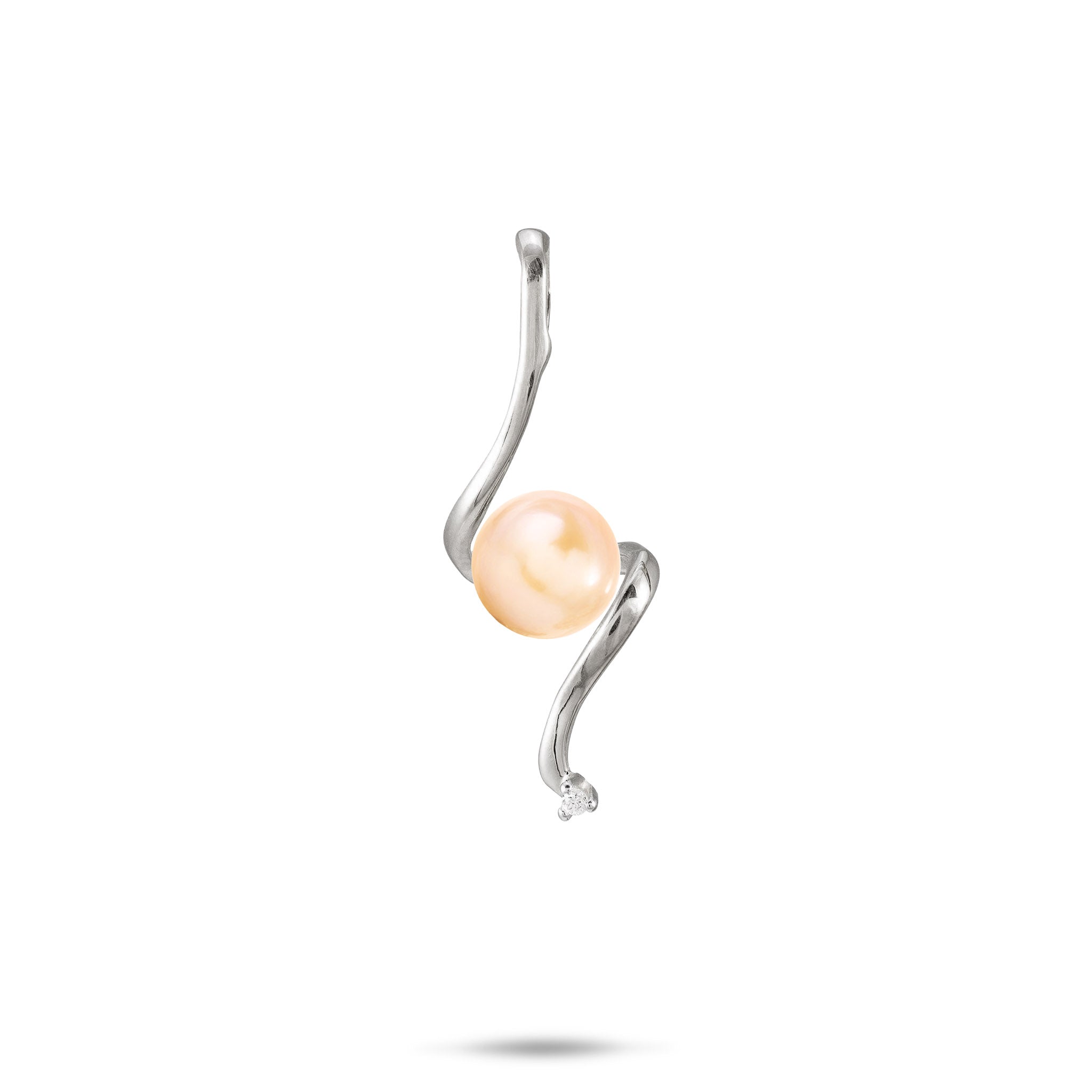Pick A Pearl Waterfall Pendant in White Gold with Diamond