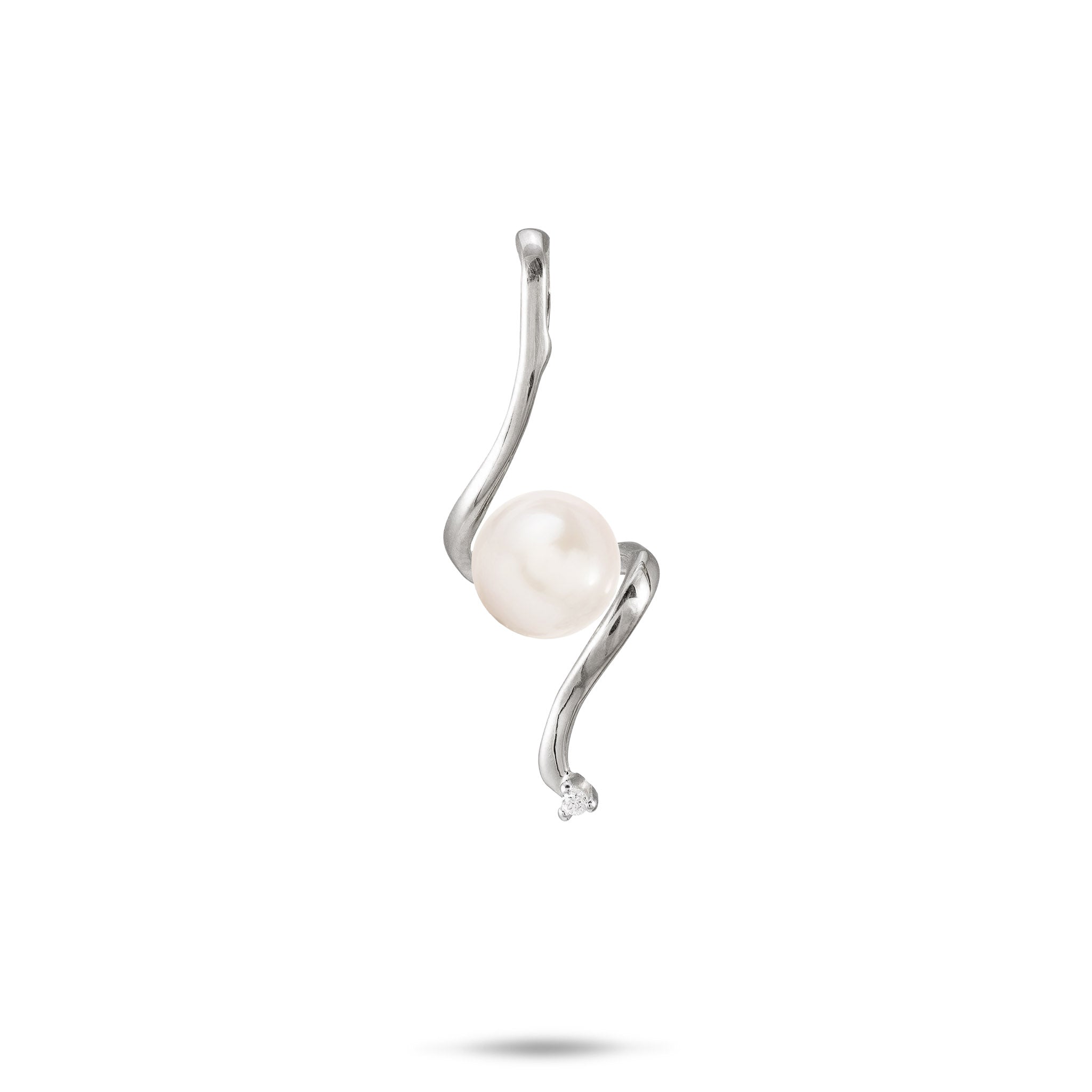 Pick A Pearl Waterfall Pendant in White Gold with Diamond
