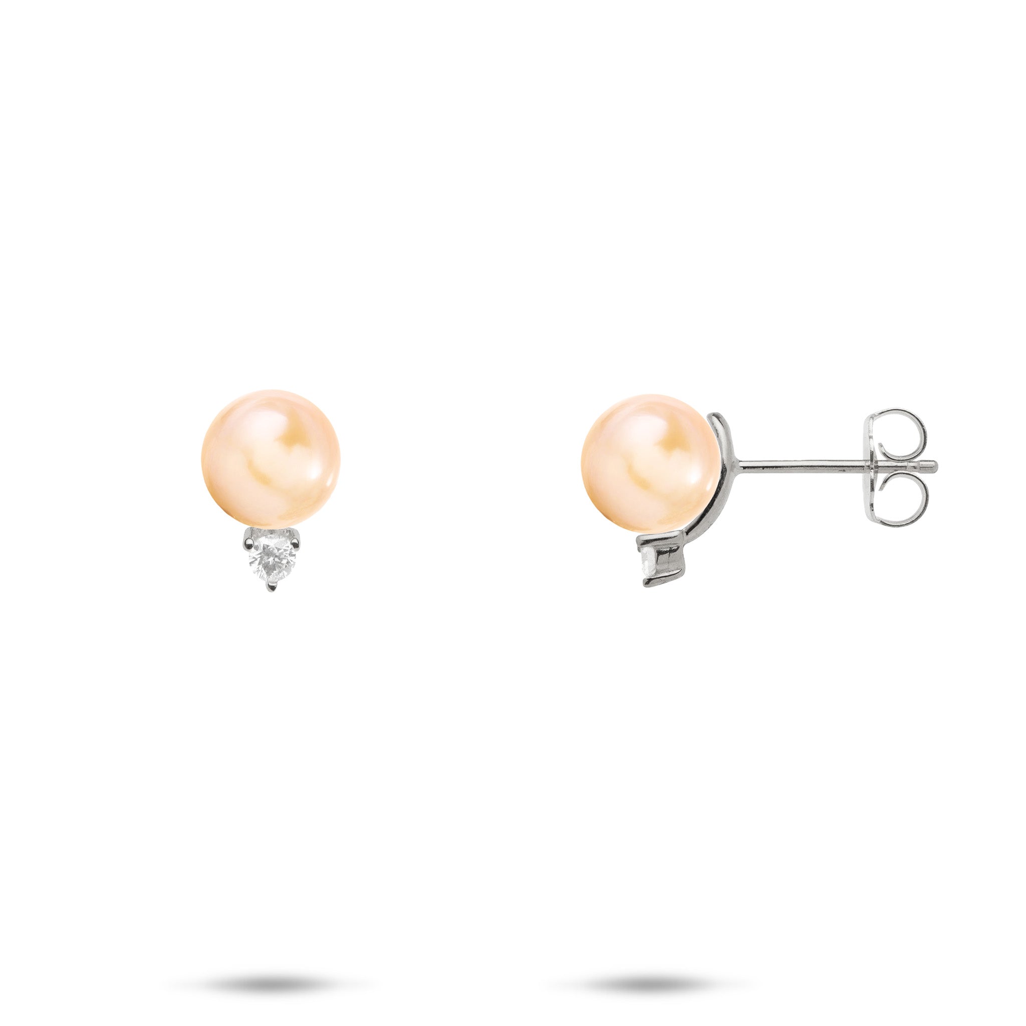 Pick A Pearl Diamond Earrings in White Gold