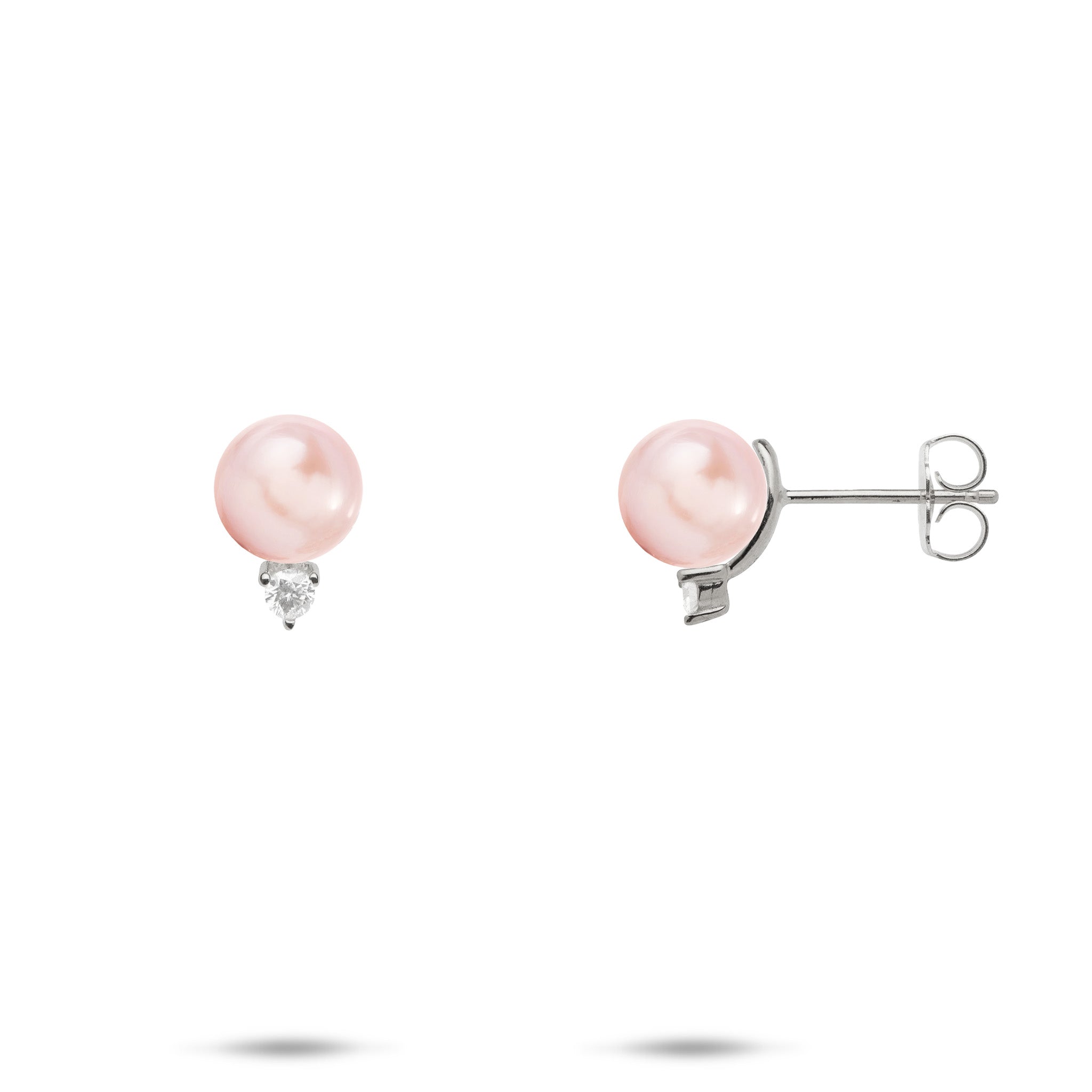 Pick A Pearl Diamond Earrings in White Gold