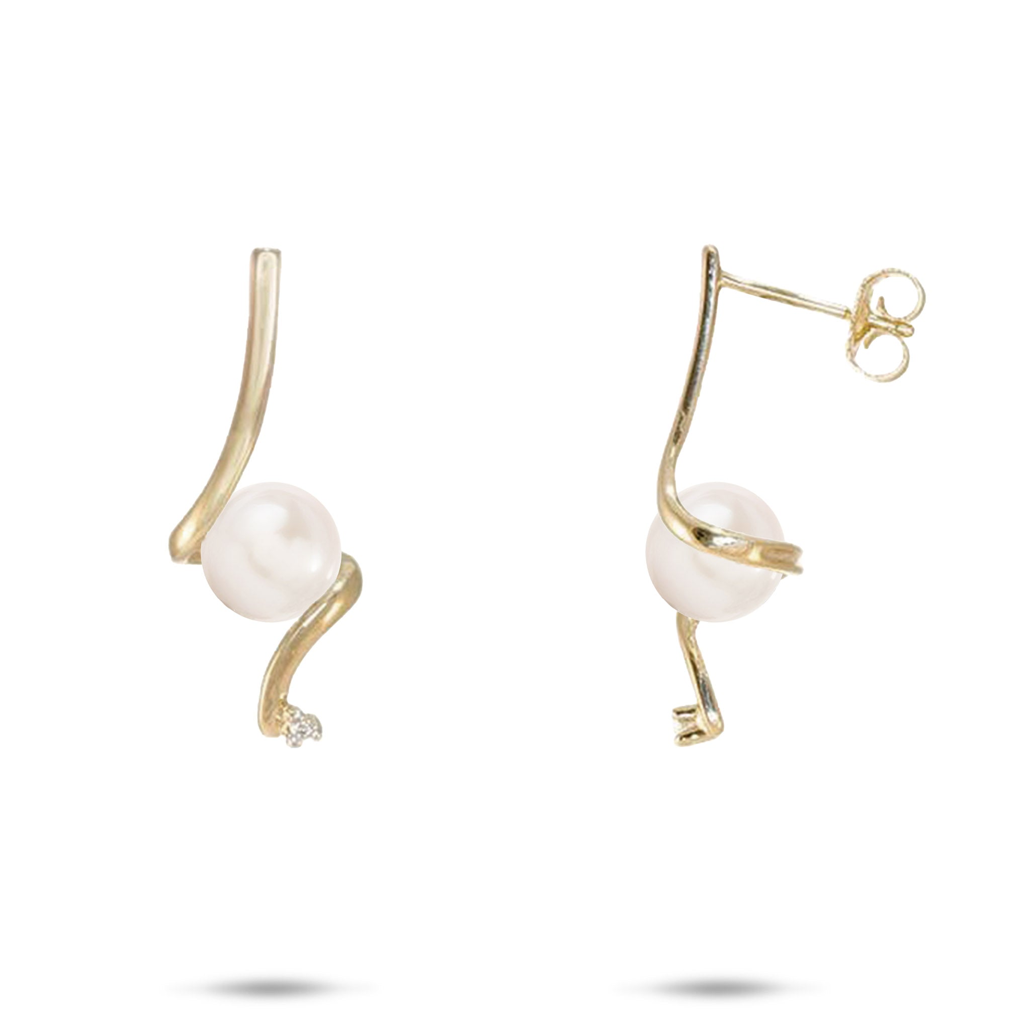 Pick A Pearl Waterfall Earrings in Gold
