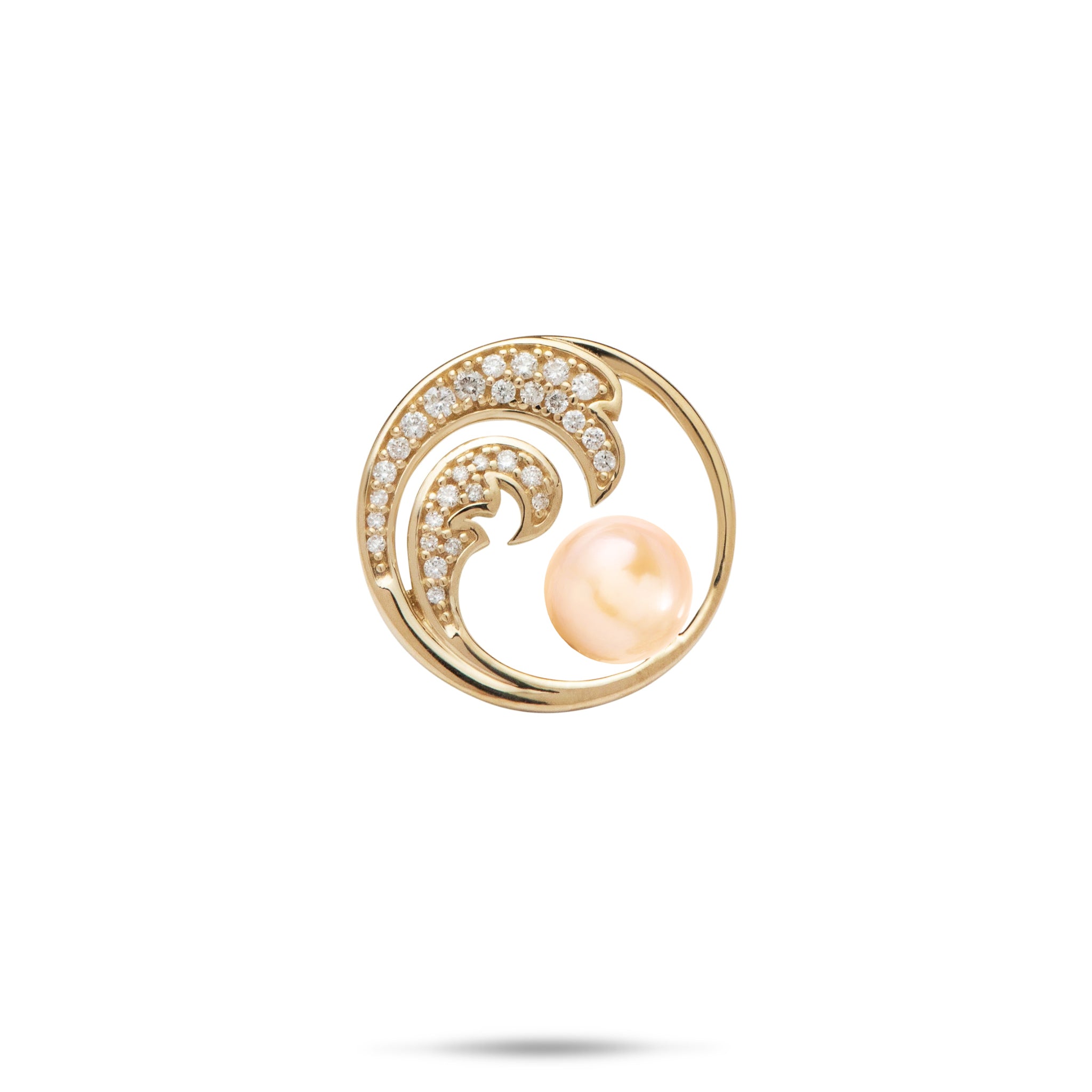 Pick A Pearl Nalu Pendant in Gold with Diamonds - 18mm