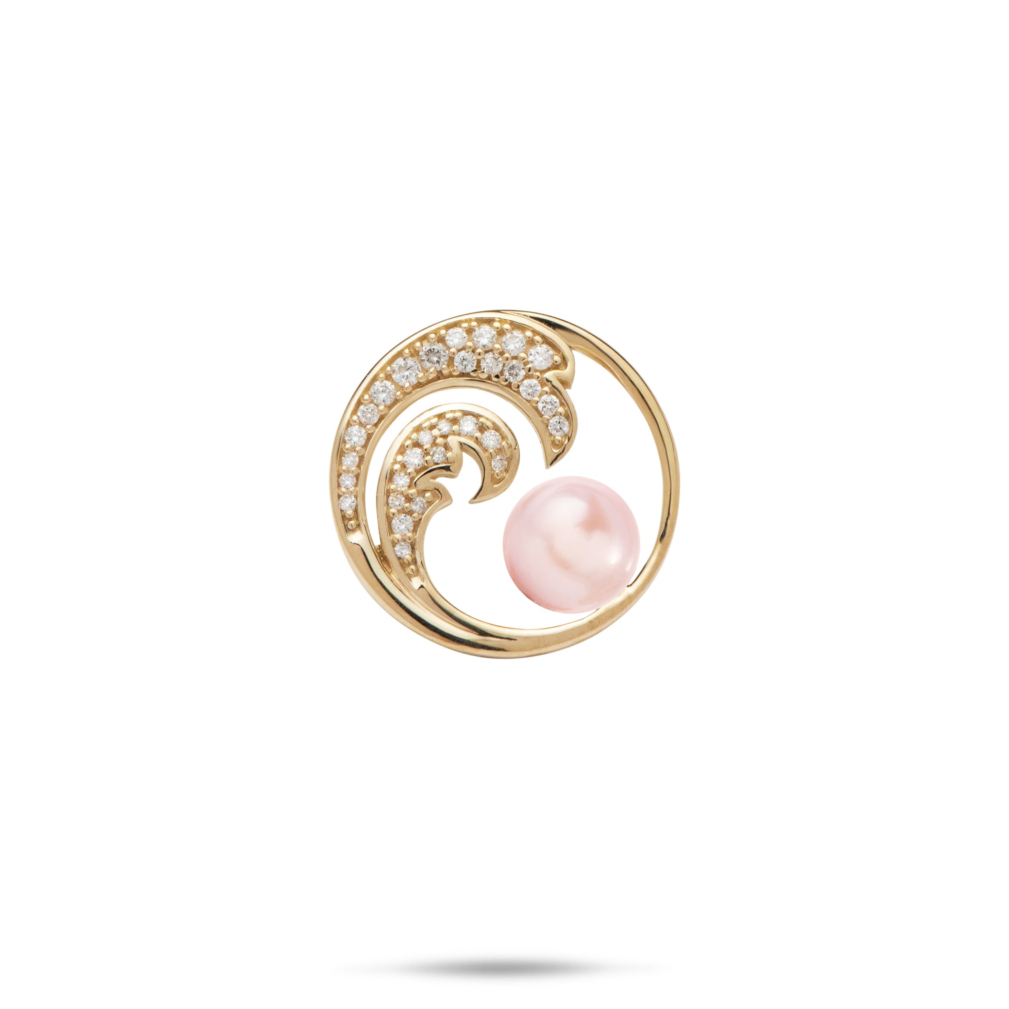 Pick A Pearl Nalu Pendant in Gold with Diamonds - 18mm