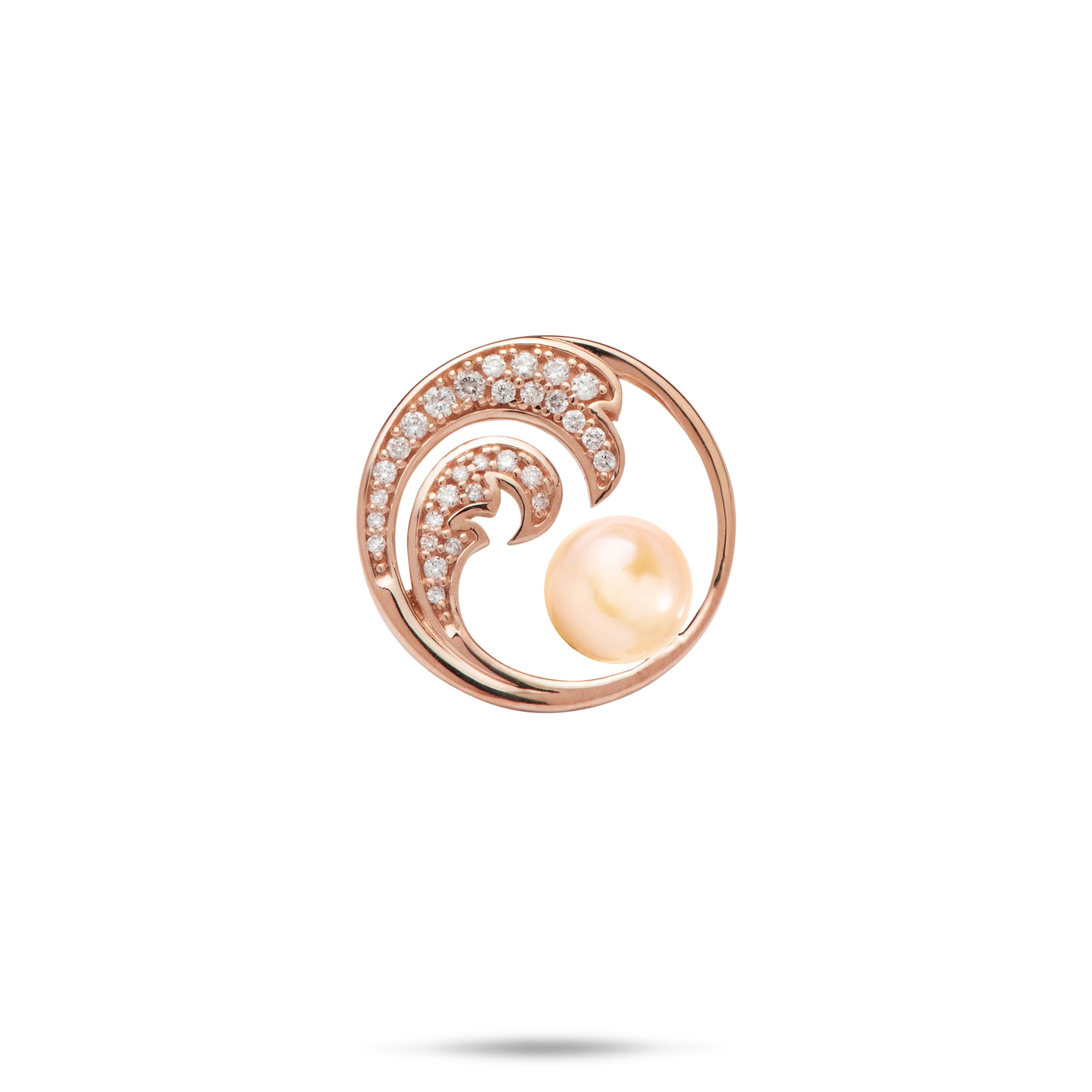 Pick A Pearl Nalu Pendant in Rose Gold with Diamonds - 18mm