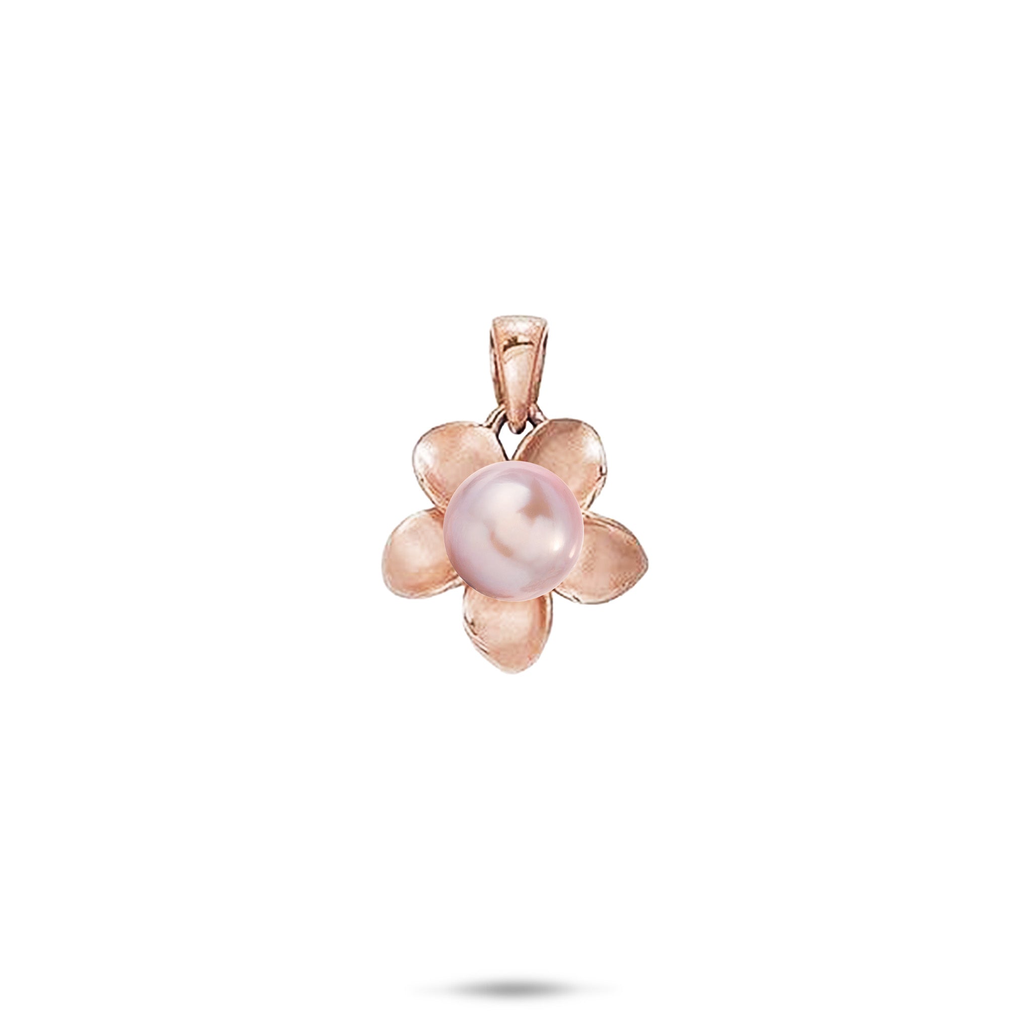 Pick A Pearl Plumeria Pendant in Rose Gold - 13mm