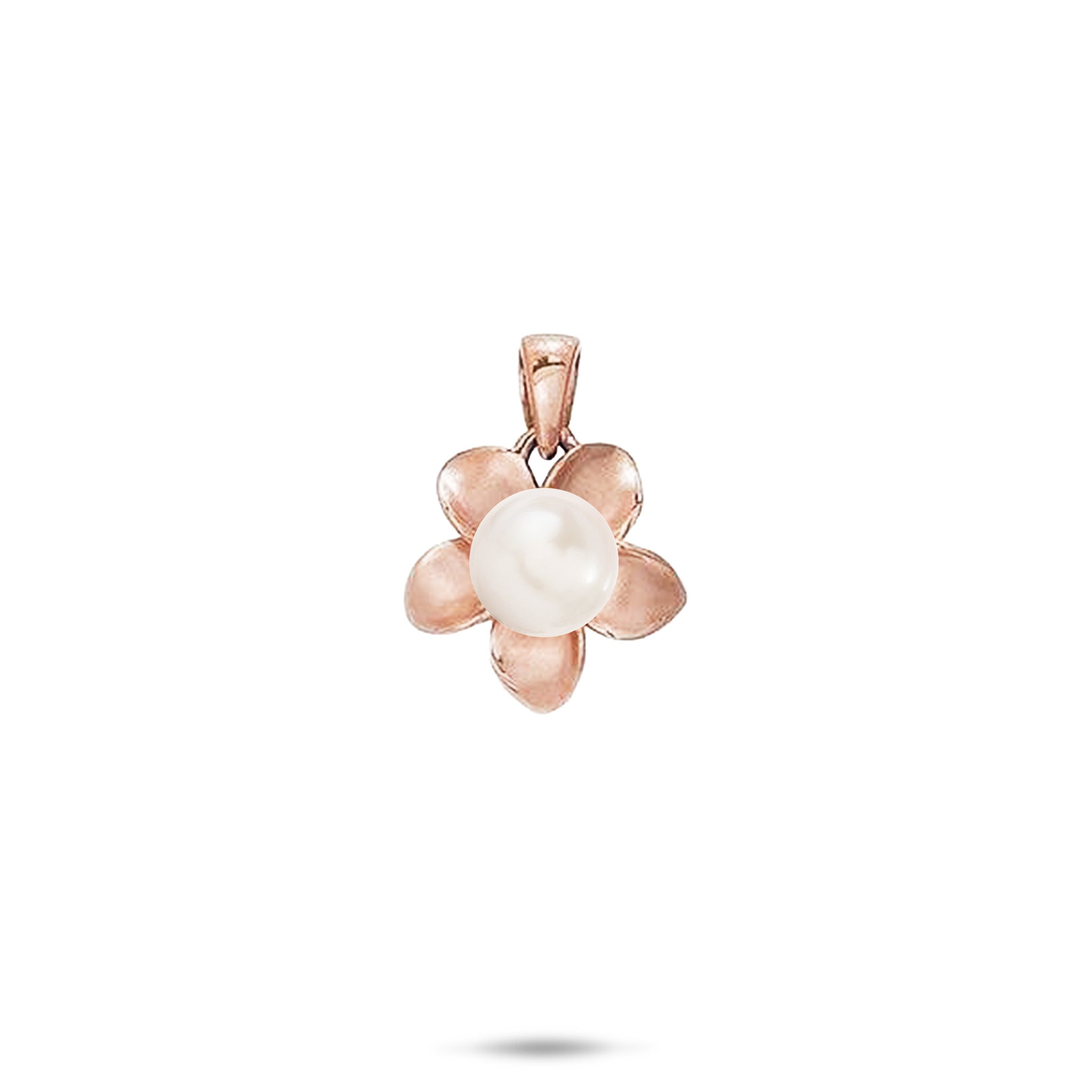 Pick A Pearl Plumeria Pendant in Rose Gold - 13mm
