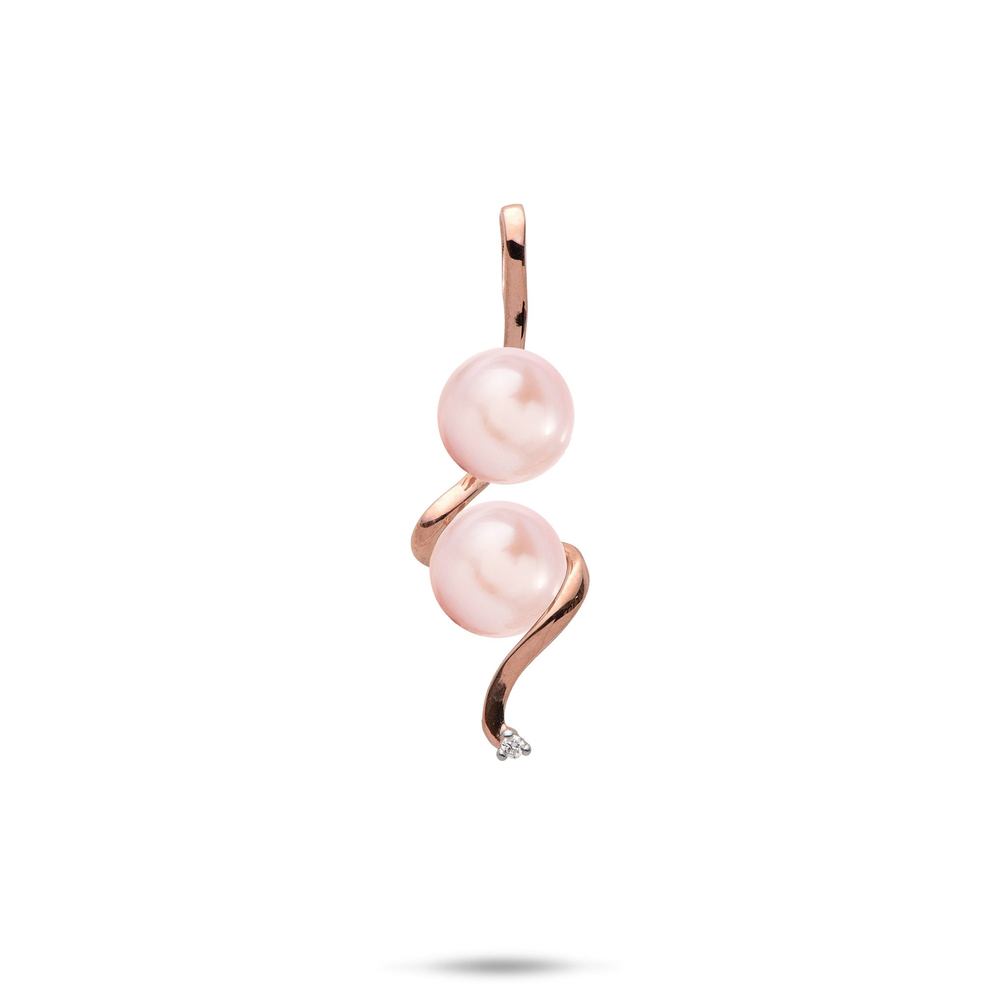 Pick A Pearl Waterfall Pendant in Rose Gold with Diamond
