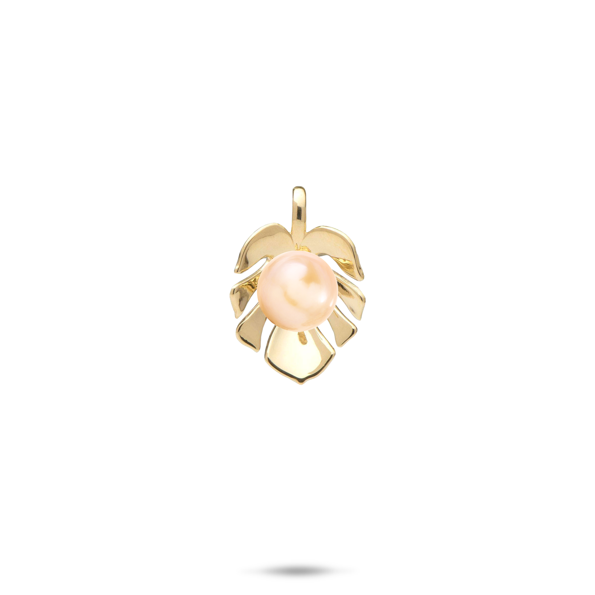 Pick A Pearl Monstera Pendant in Gold