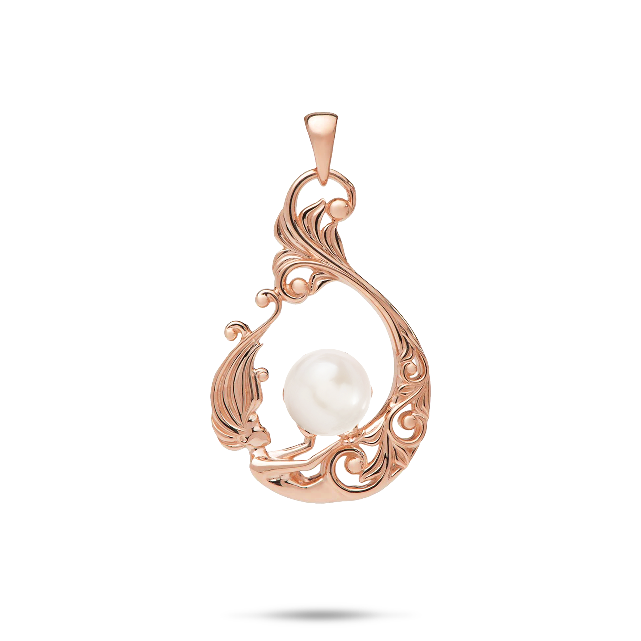 Pick A Pearl Living Heirloom Mermaid Pendant in Rose Gold - 27mm