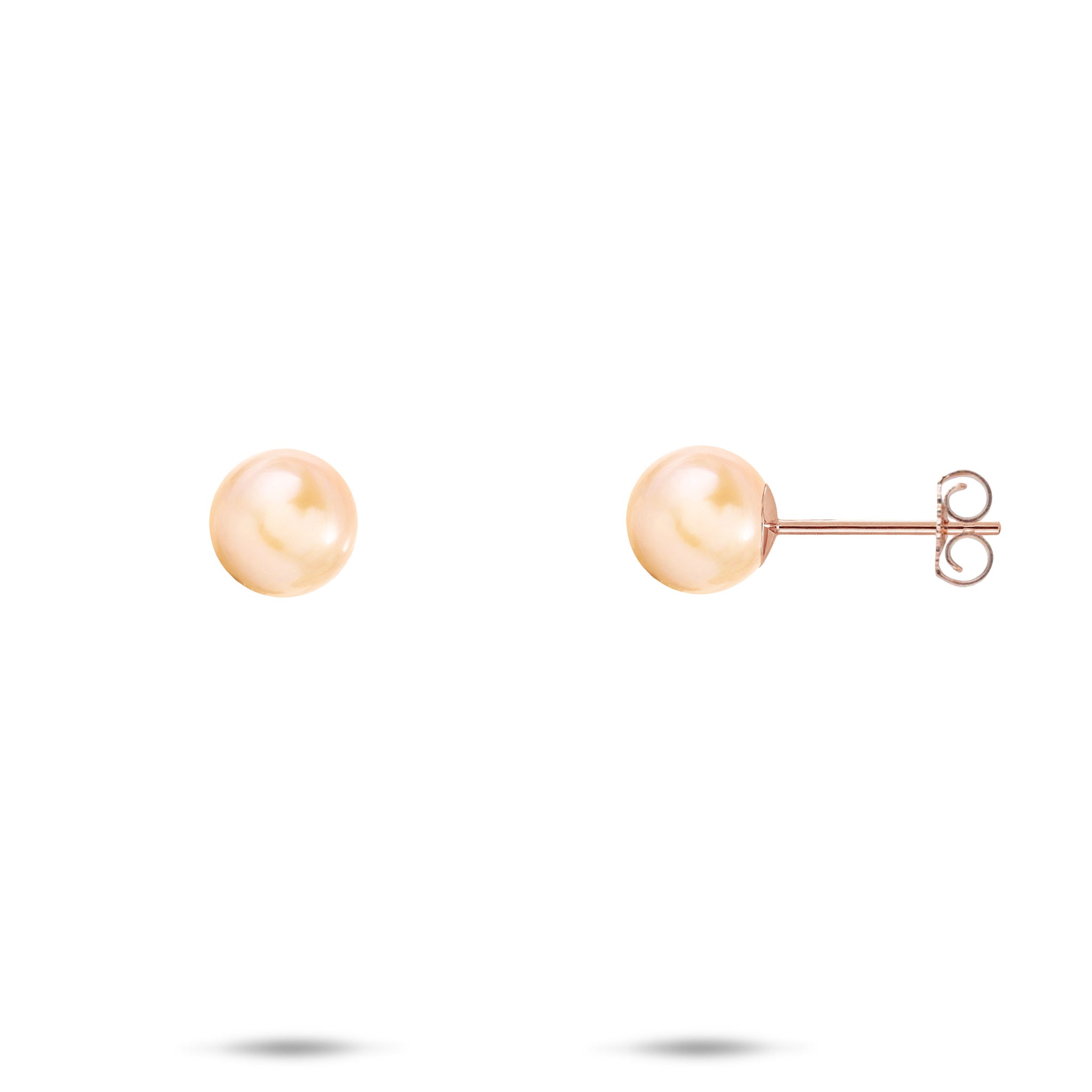 Pick A Pearl Stud Earrings in Rose Gold