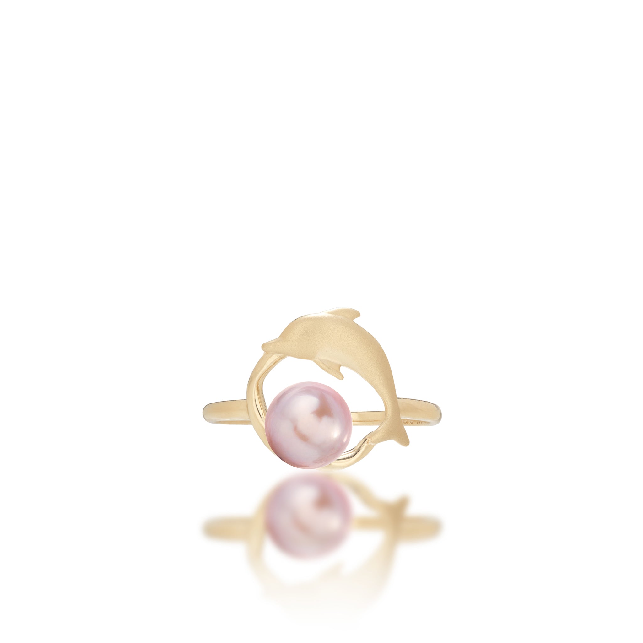 Pick A Pearl Bubble Dolphin Ring in Gold - 13mm