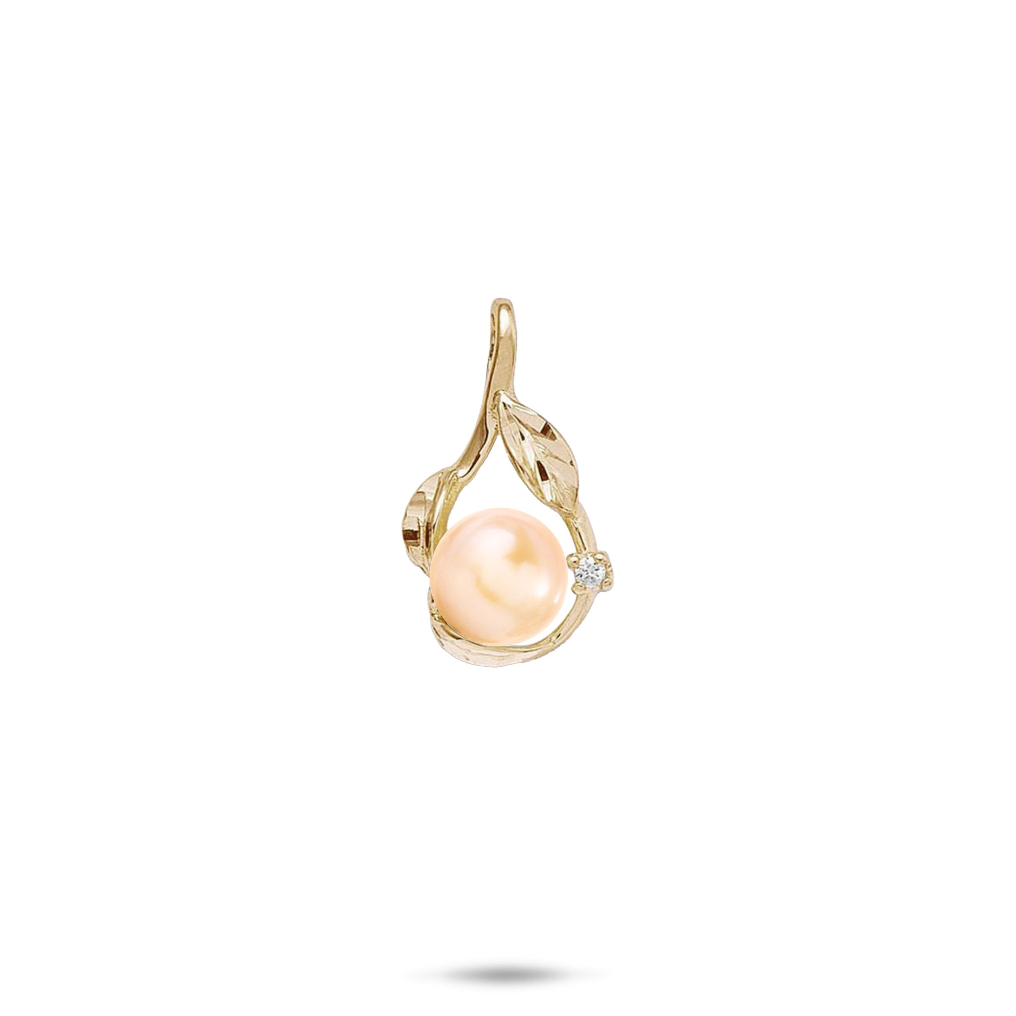 Pick A Pearl Maile Pendant in Gold with Diamond