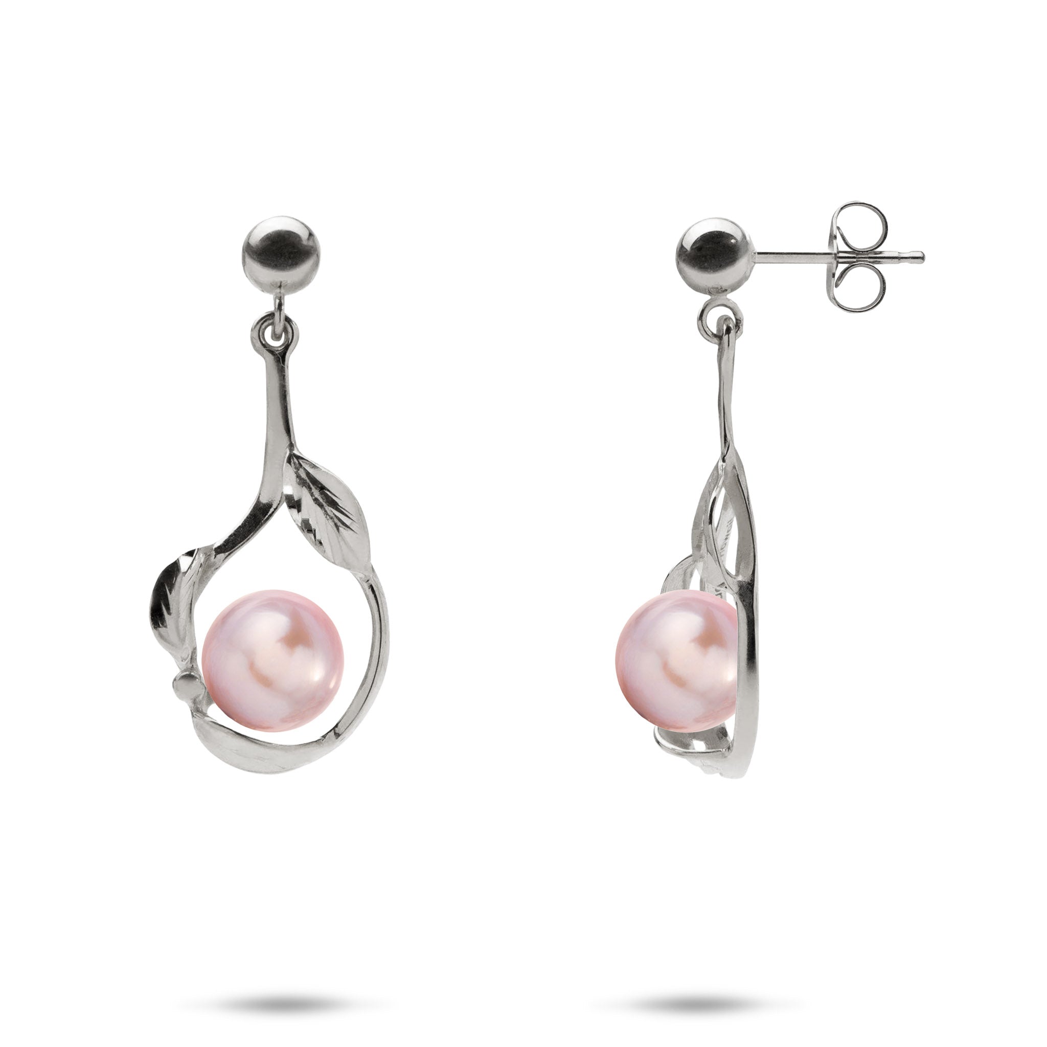 Pick A Pearl Maile Earrings in White Gold