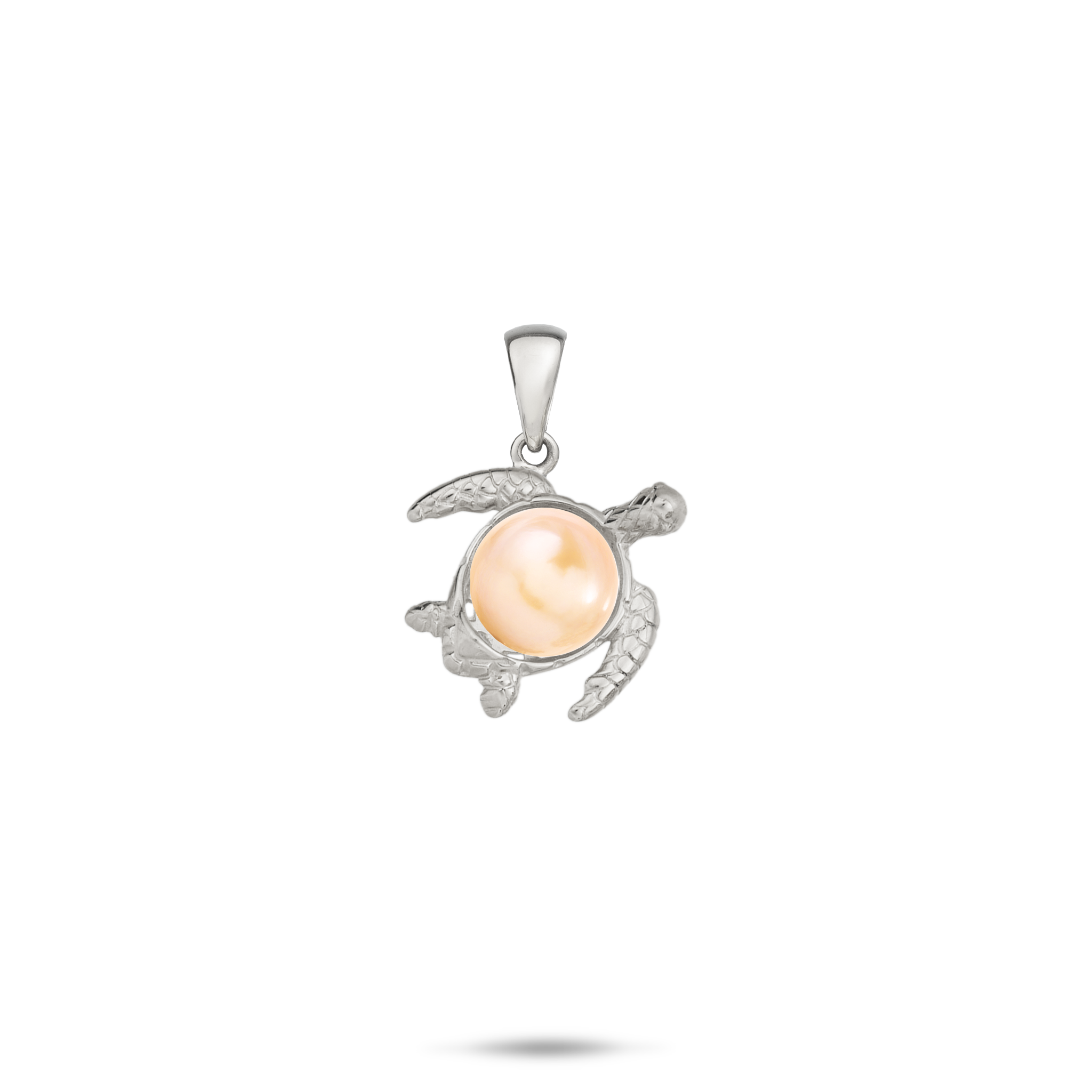 Pick A Pearl Honu Pendant in White Gold - 14mm