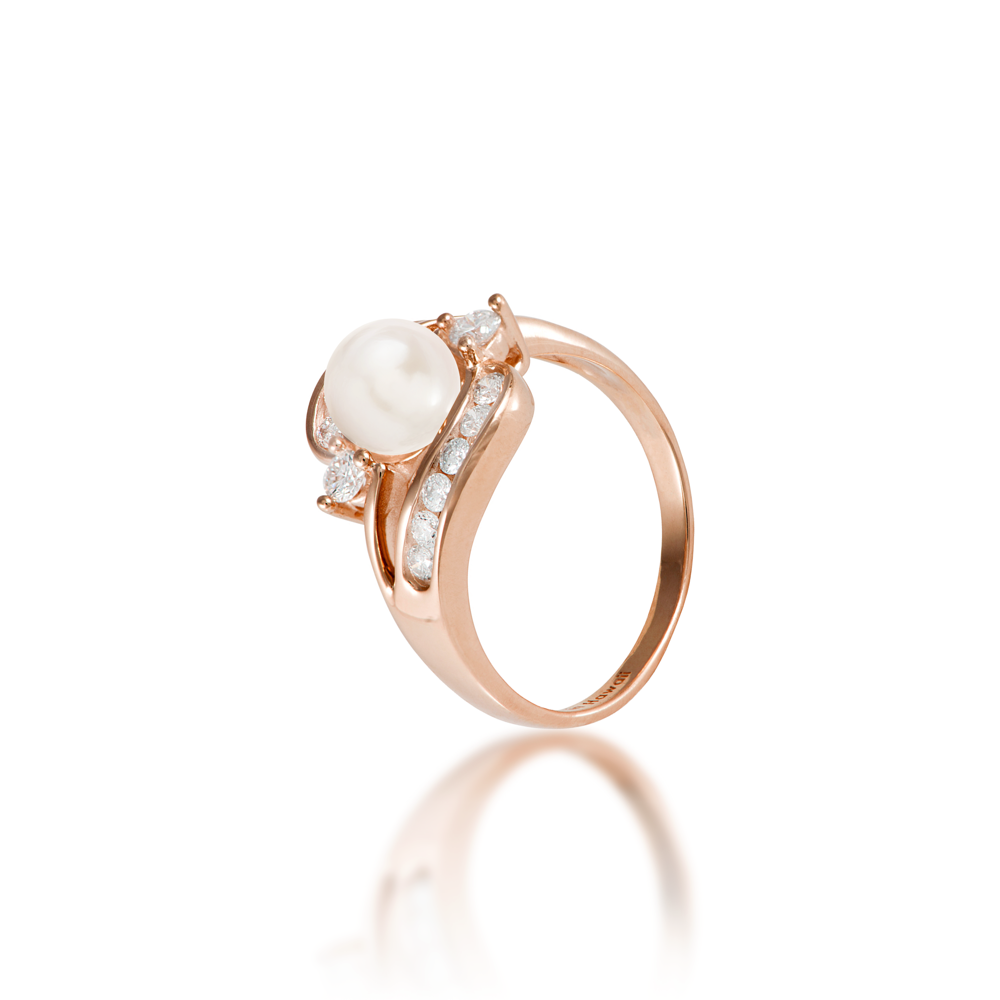 Pick A Pearl Ring in Rose Gold with Diamonds