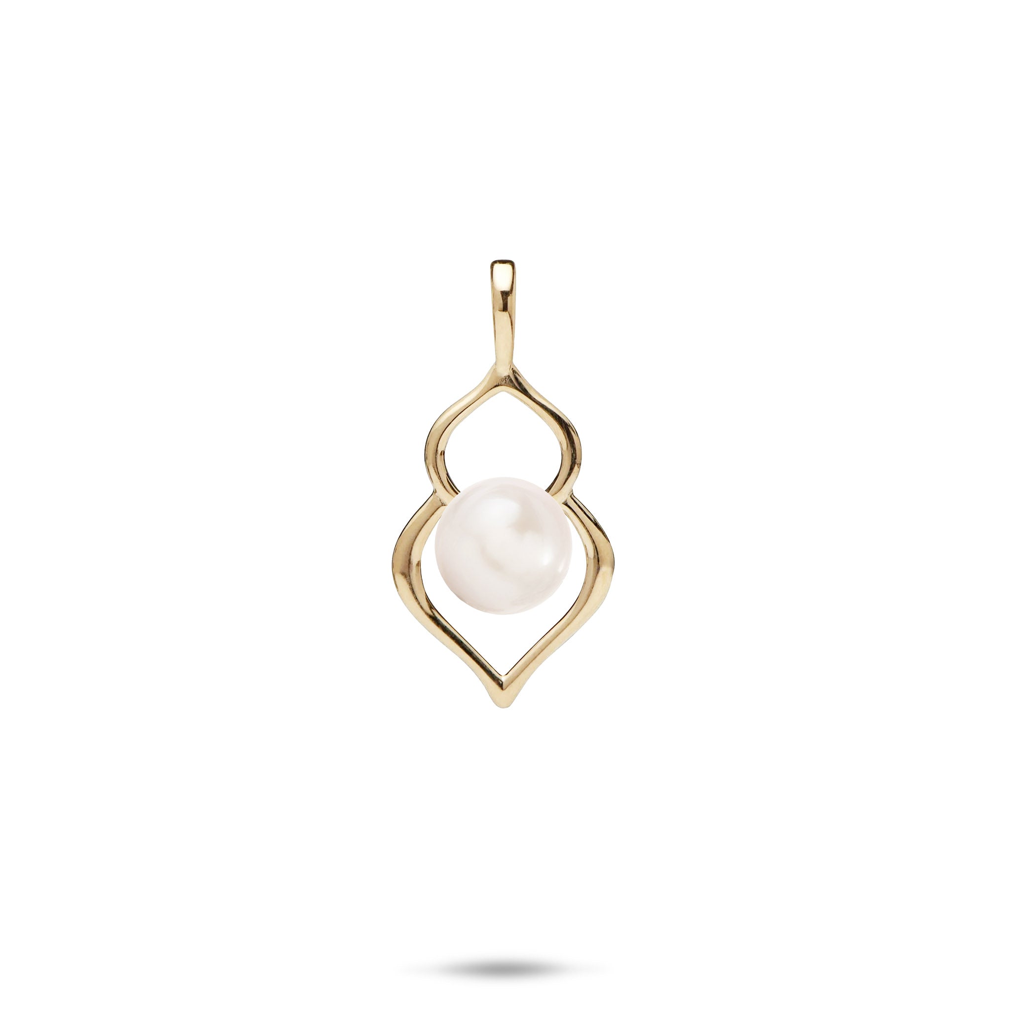 Pick A Pearl Double Heart Pendant in Gold