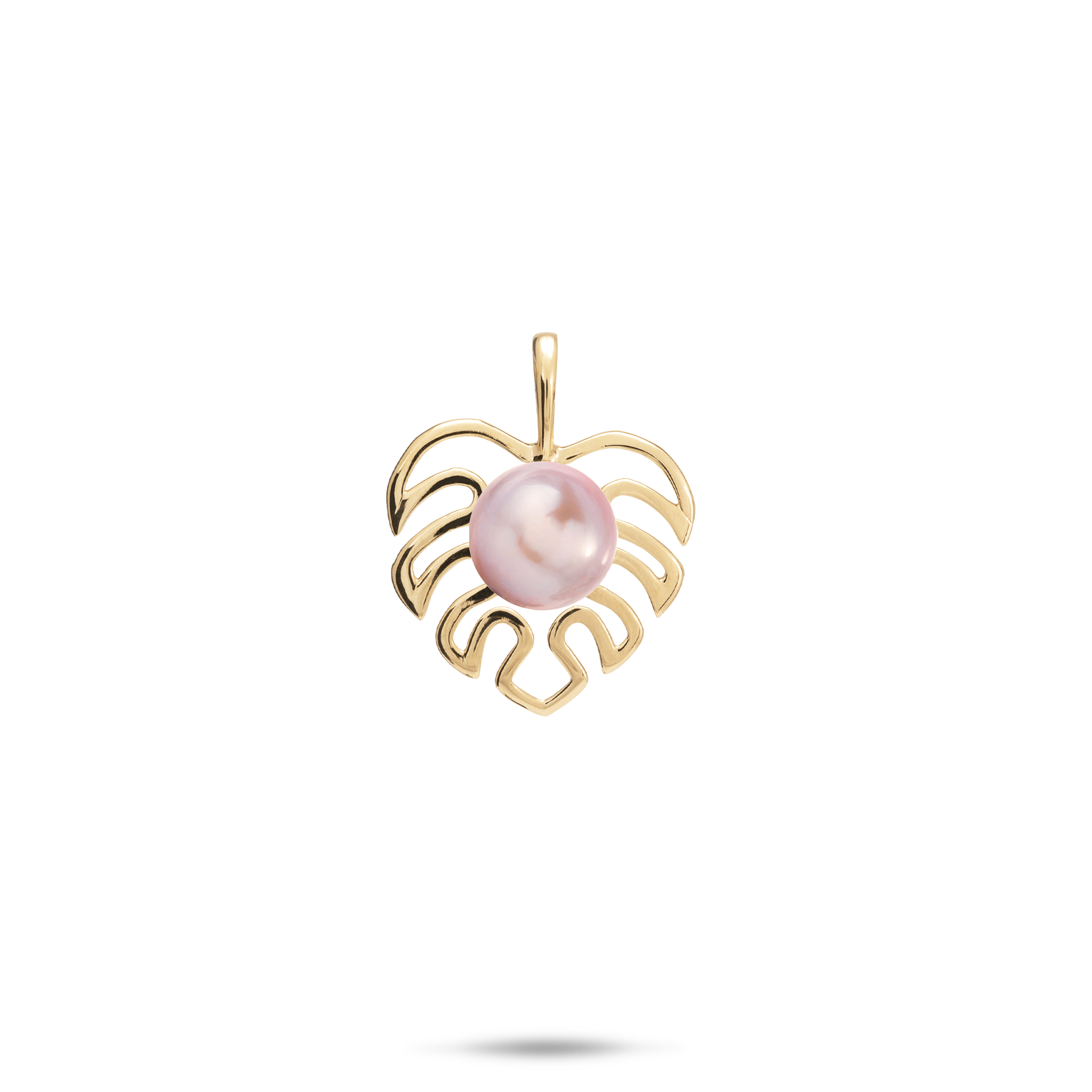 Pick A Pearl Monstera Pendant in Gold - 14mm