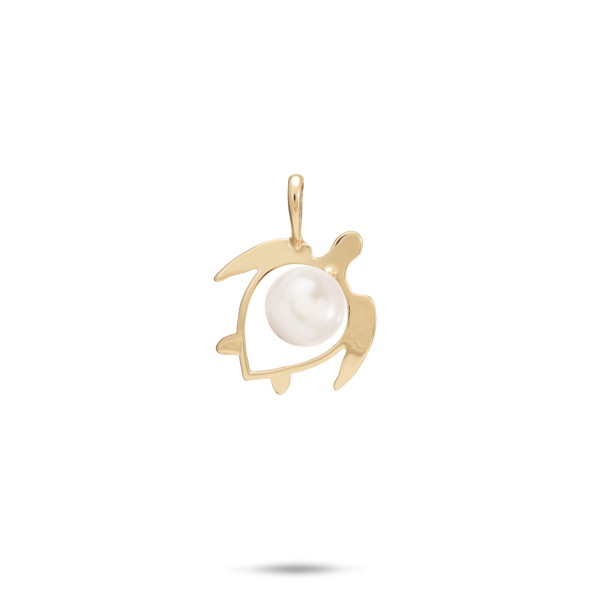 Pick A Pearl Honu (Turtle) Pendant in Gold - 16mm