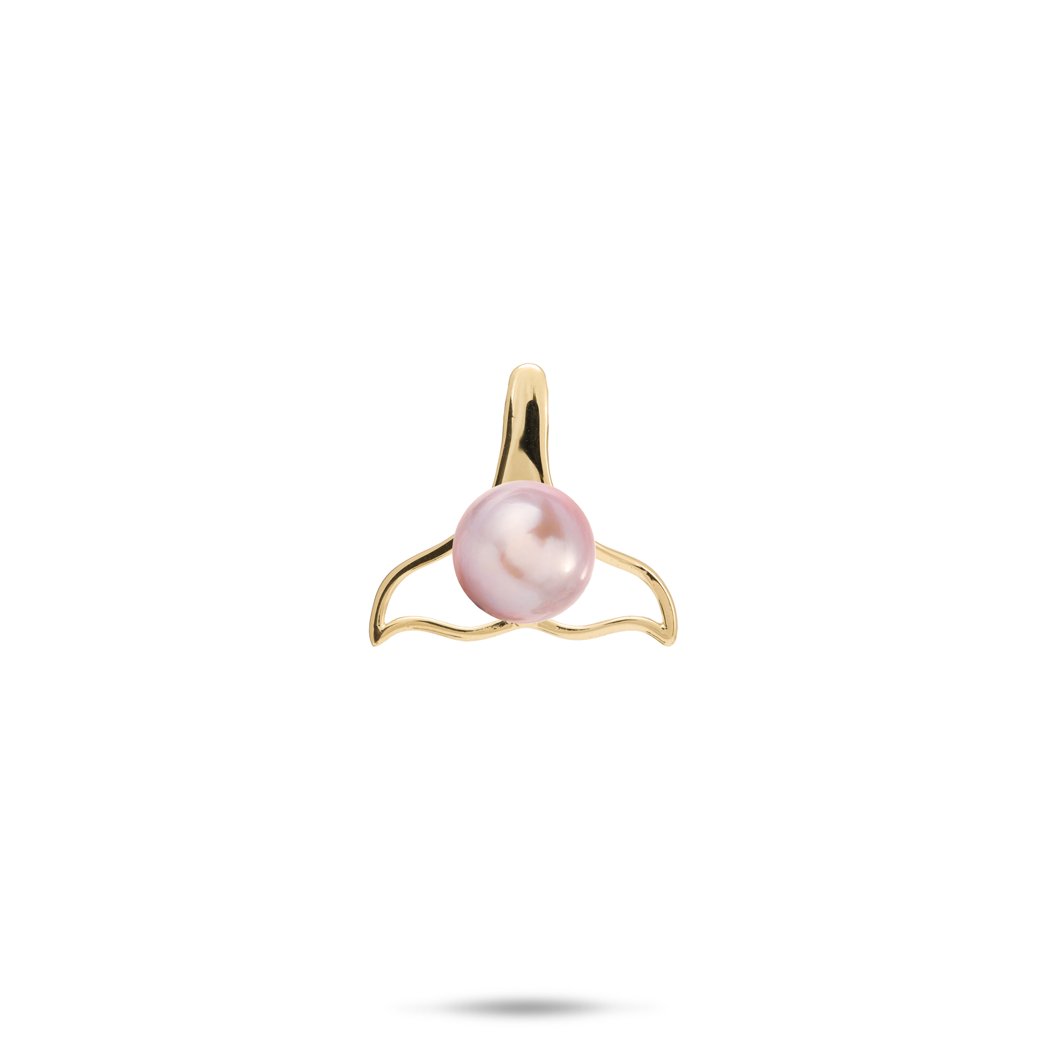 Pick A Pearl Whale Tail Pendant in Gold - 14mm
