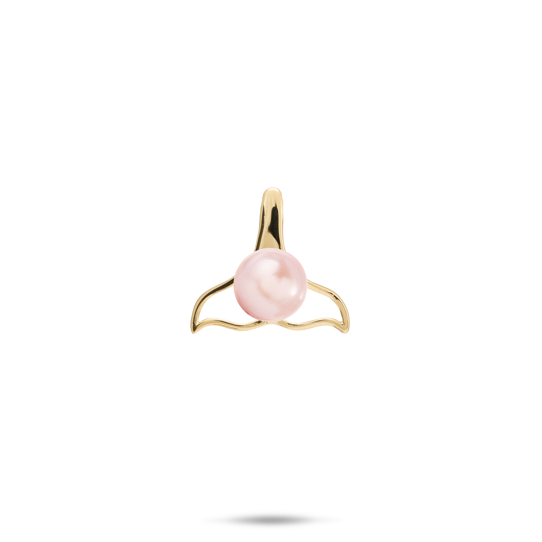 Pick A Pearl Whale Tail Pendant in Gold - 14mm
