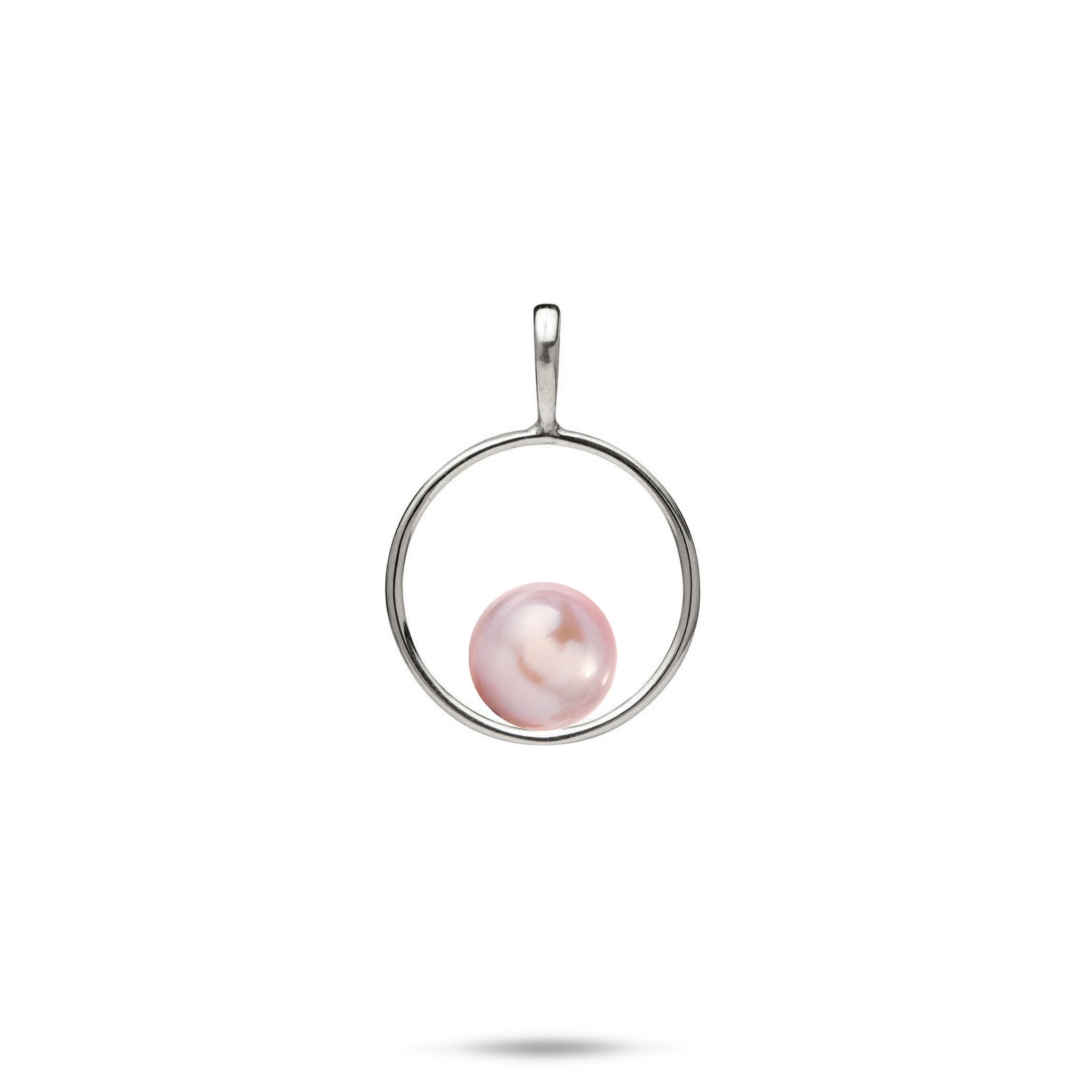 Pick A Pearl Circle of Life Pendant in White Gold