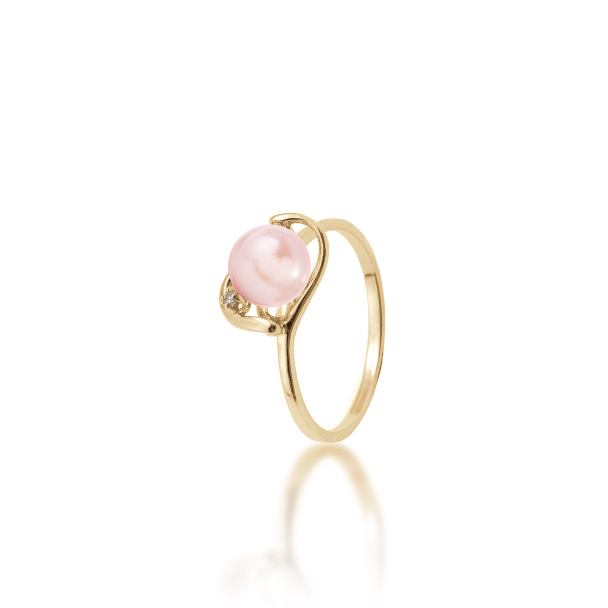 Pick A Pearl Ring in Gold with Diamond