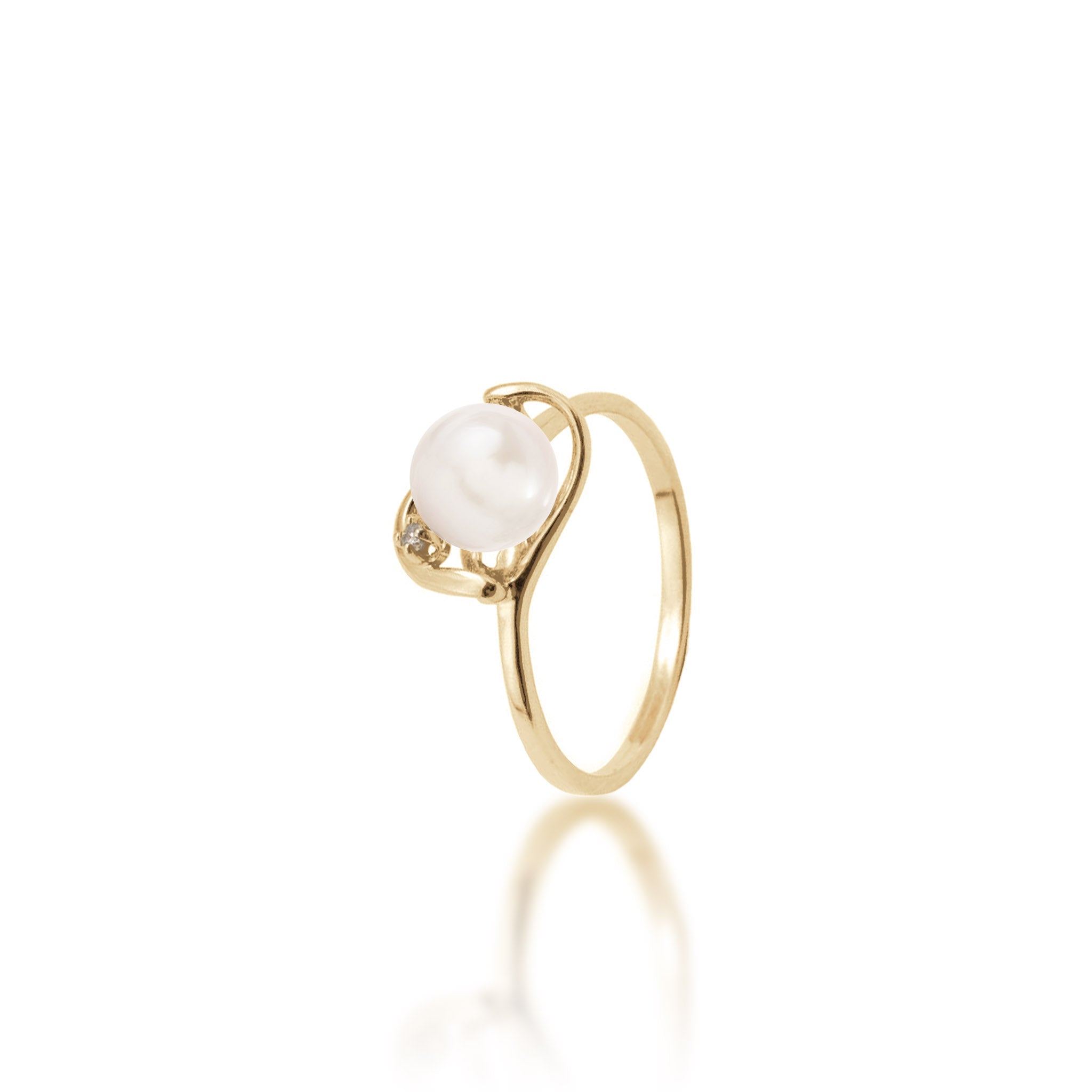 Pick A Pearl Ring in Gold with Diamond