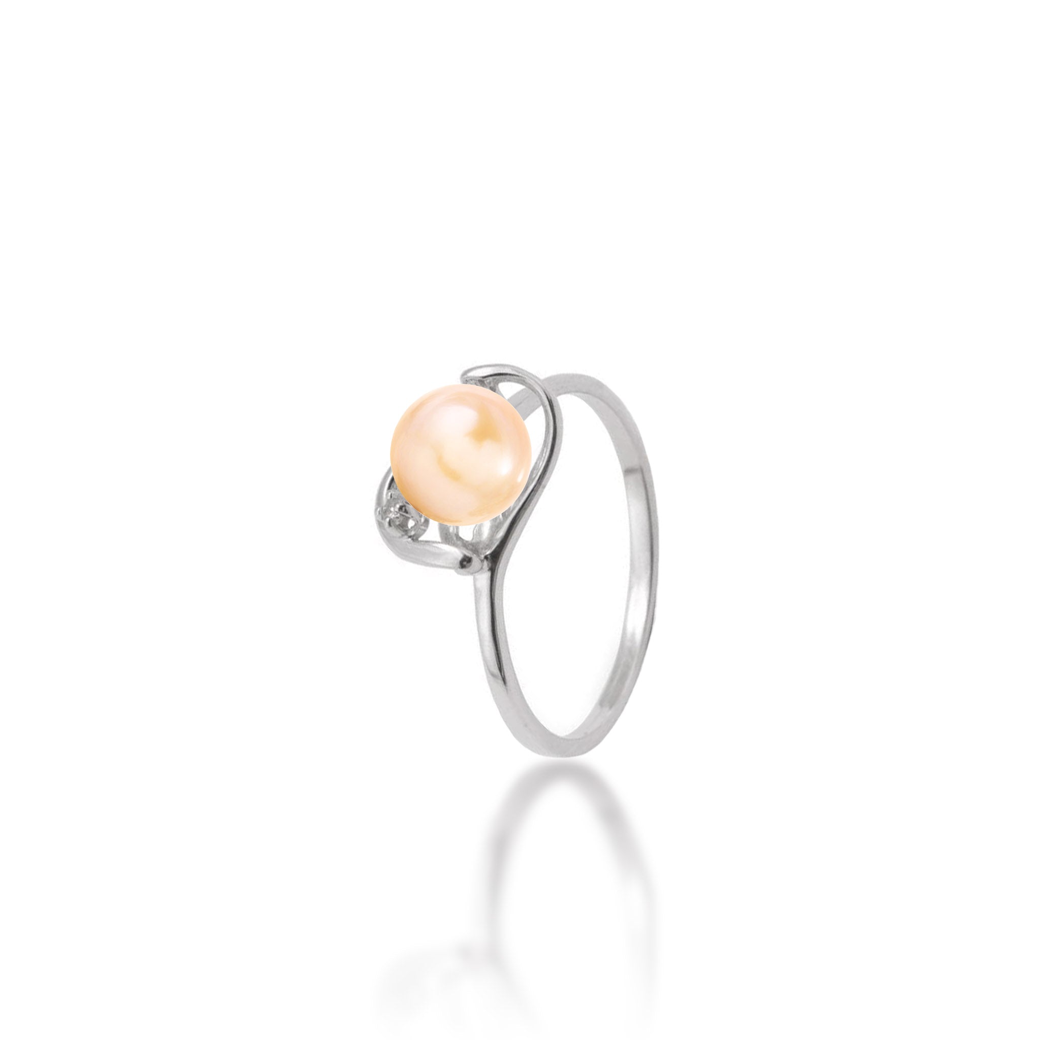 Pick A Pearl Ring in White Gold with Diamond