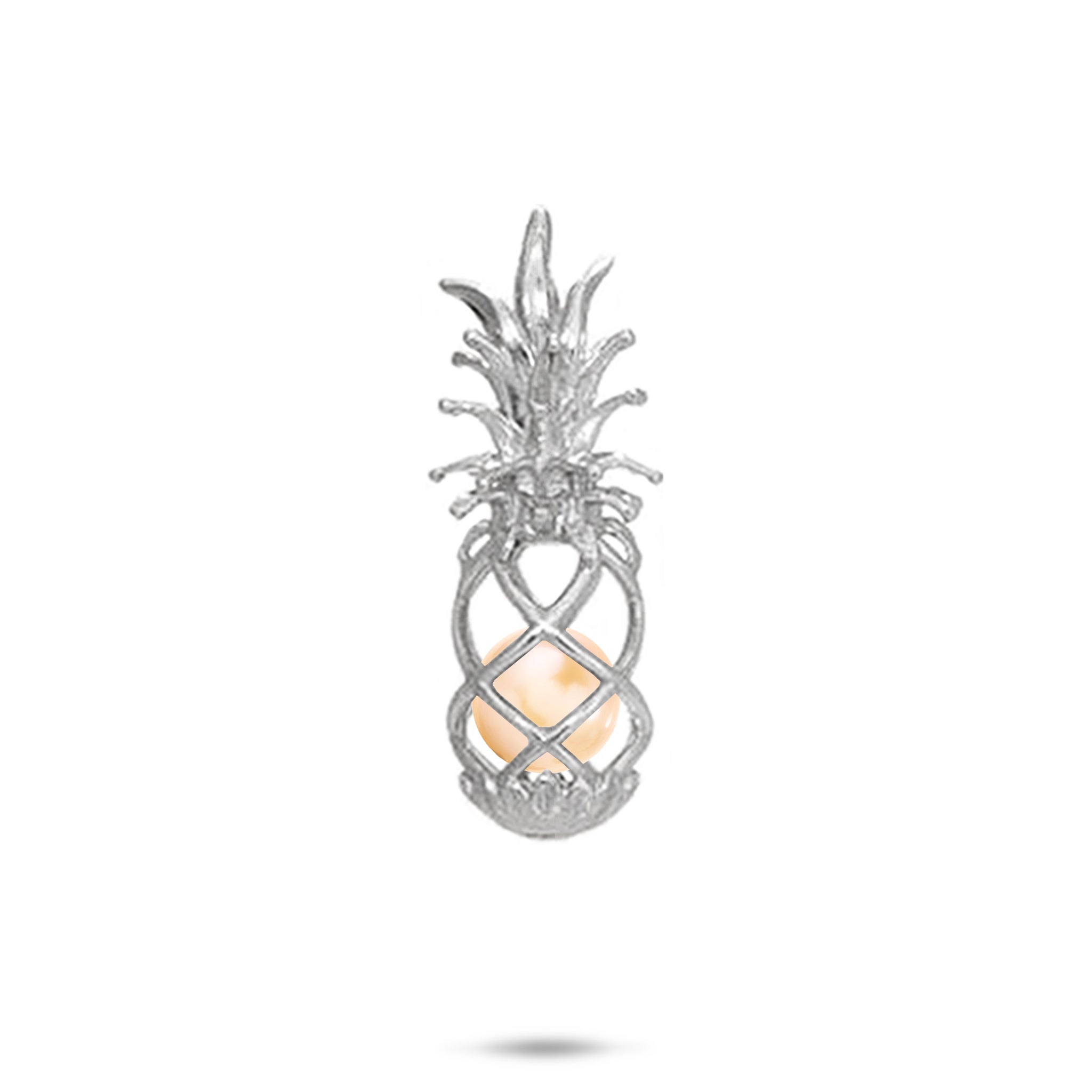 Pick A Pearl Pineapple Cage Pendant in Sterling Silver - 30mm