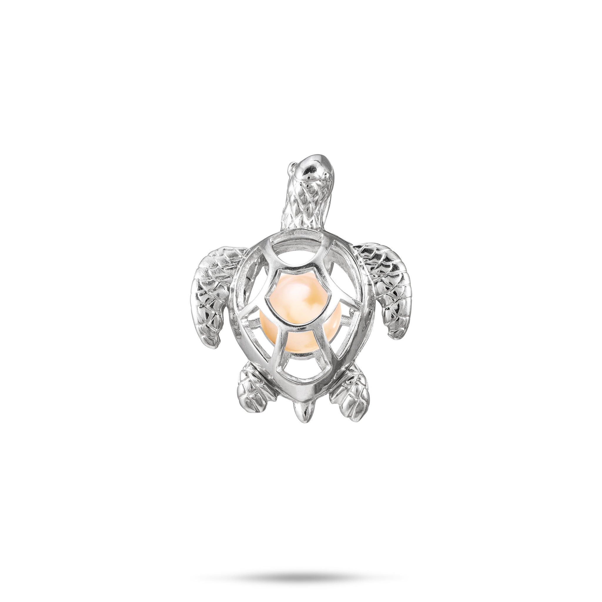 Pick A Pearl Honu Pendant in Sterling Silver - 23mm