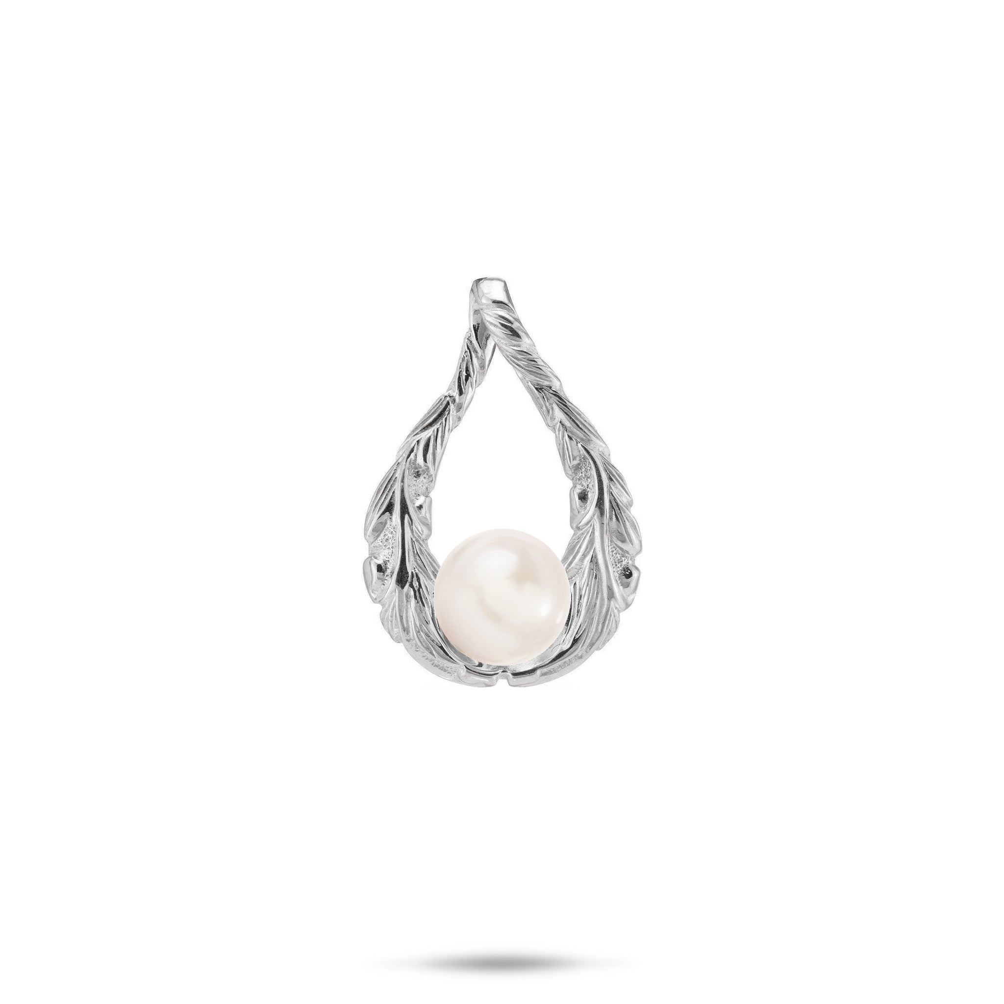 Pick A Pearl Old English Scroll Pendant in Sterling Silver