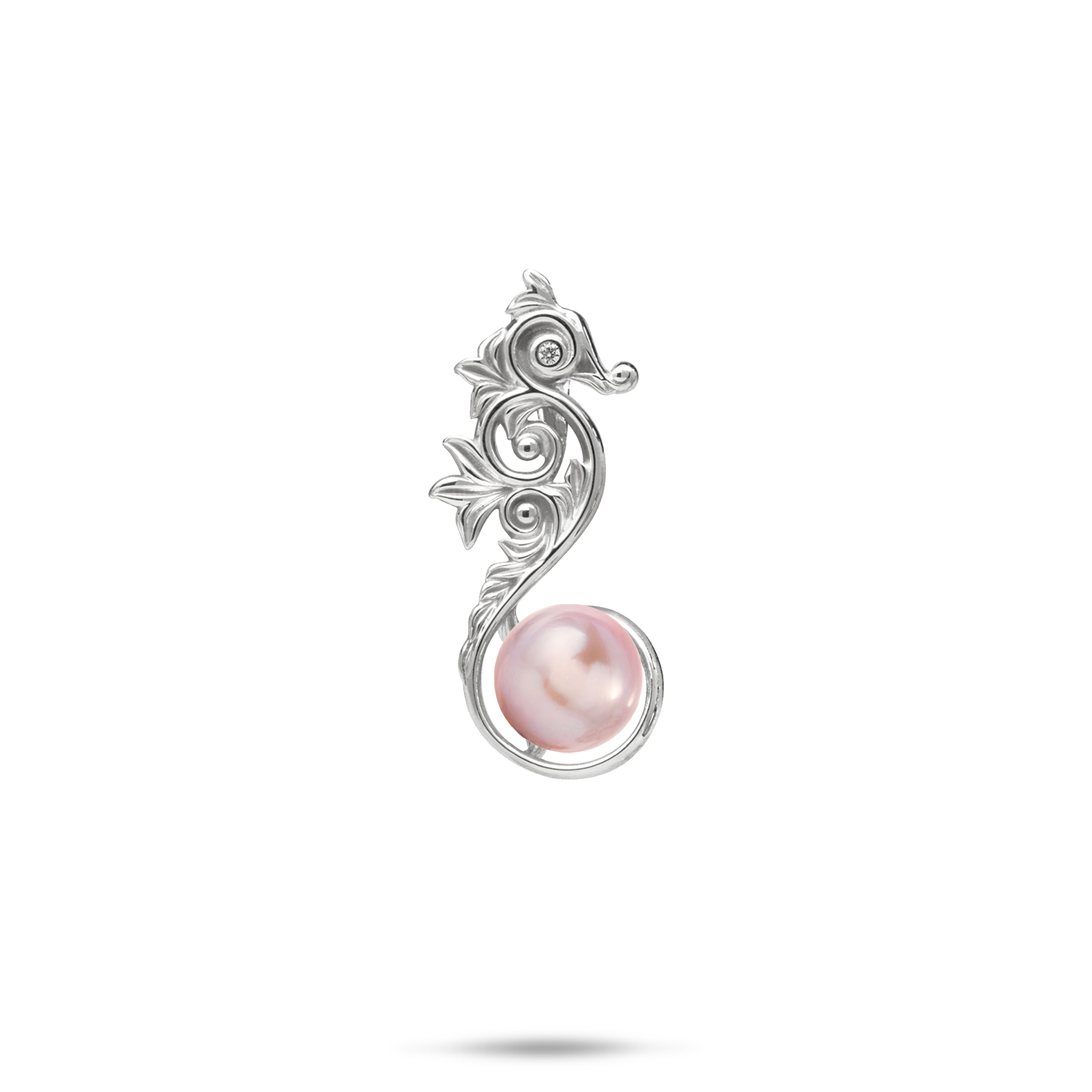 Pick A Pearl Living Heirloom Seahorse Pendant in Sterling Silver - 24mm