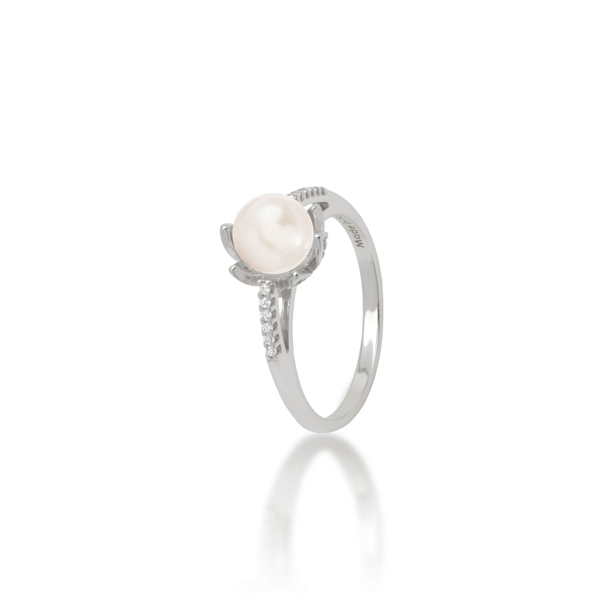 Pick A Pearl Pua Ring in Sterling Silver with Cubic Zirconia