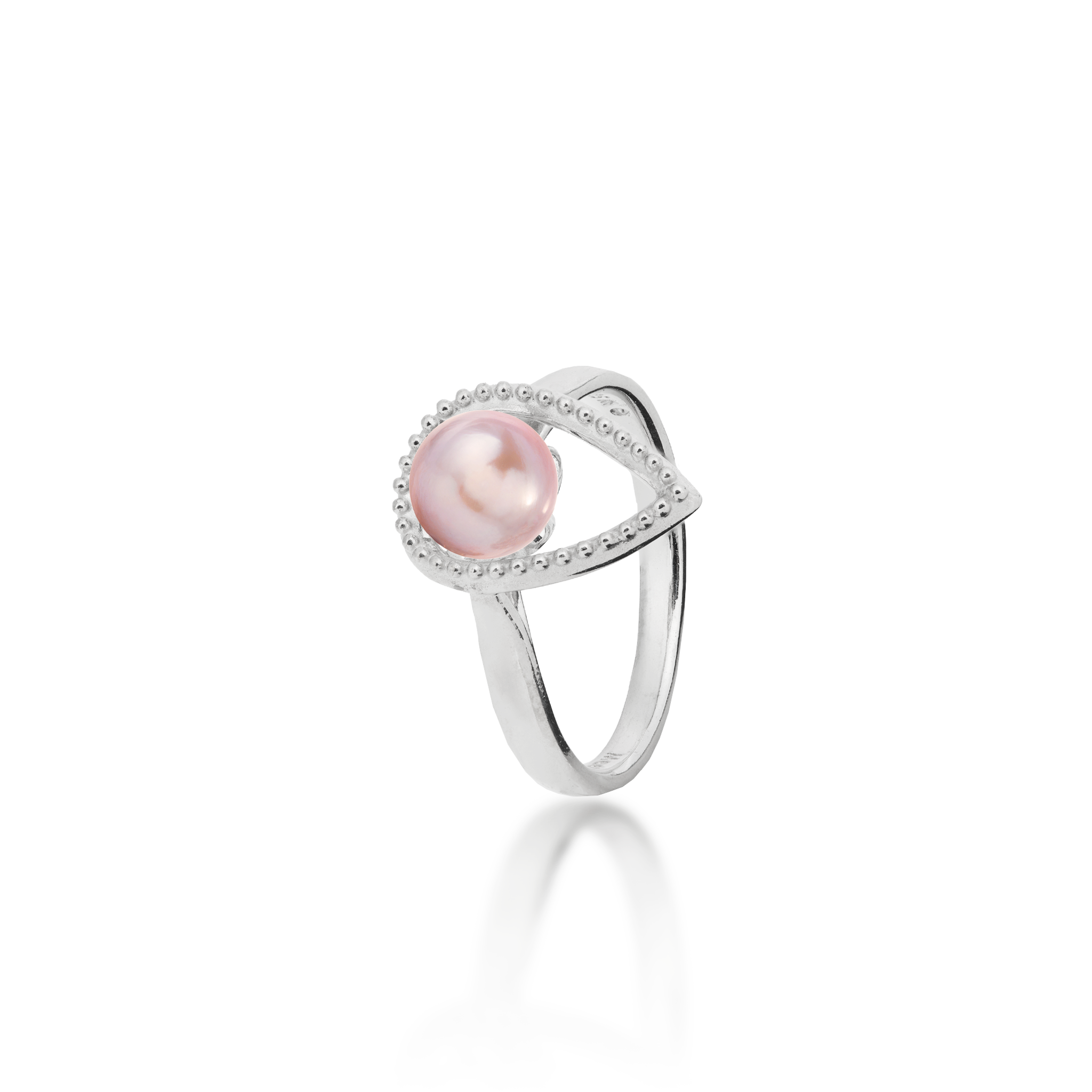 Pick A Pearl Teardrop Ring in Sterling Silver with Cubic Zirconia