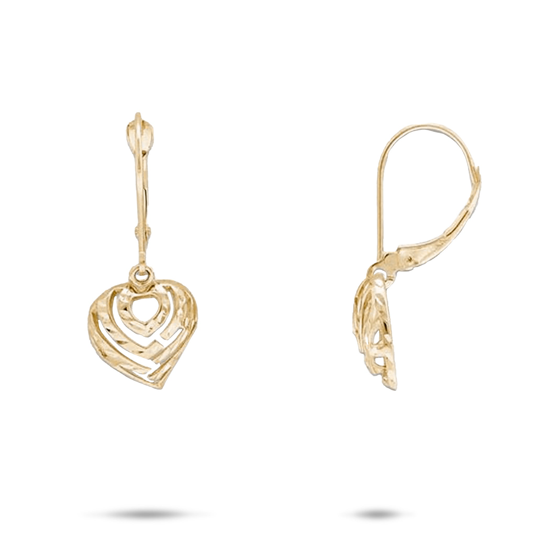Aloha Heart Earrings in Gold - 11mm