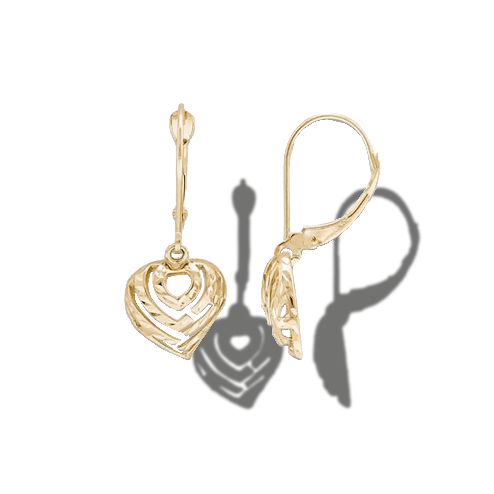 Aloha Heart Earrings in Gold - 11mm