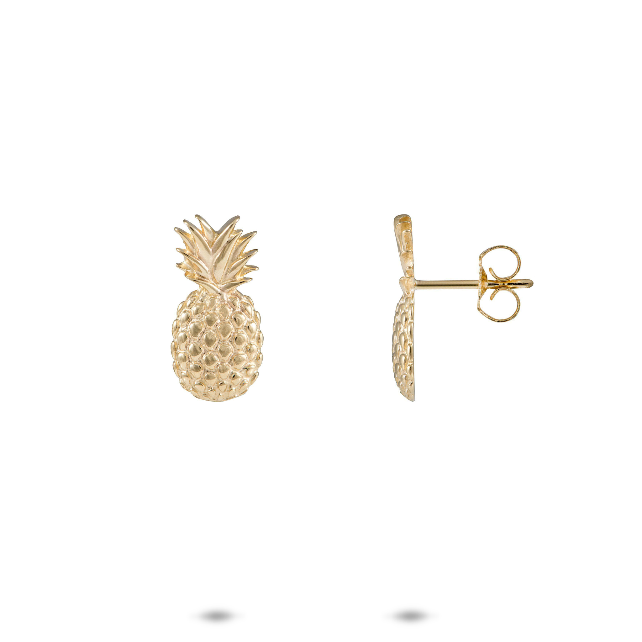 Pineapple Earrings in Gold - 15mm
