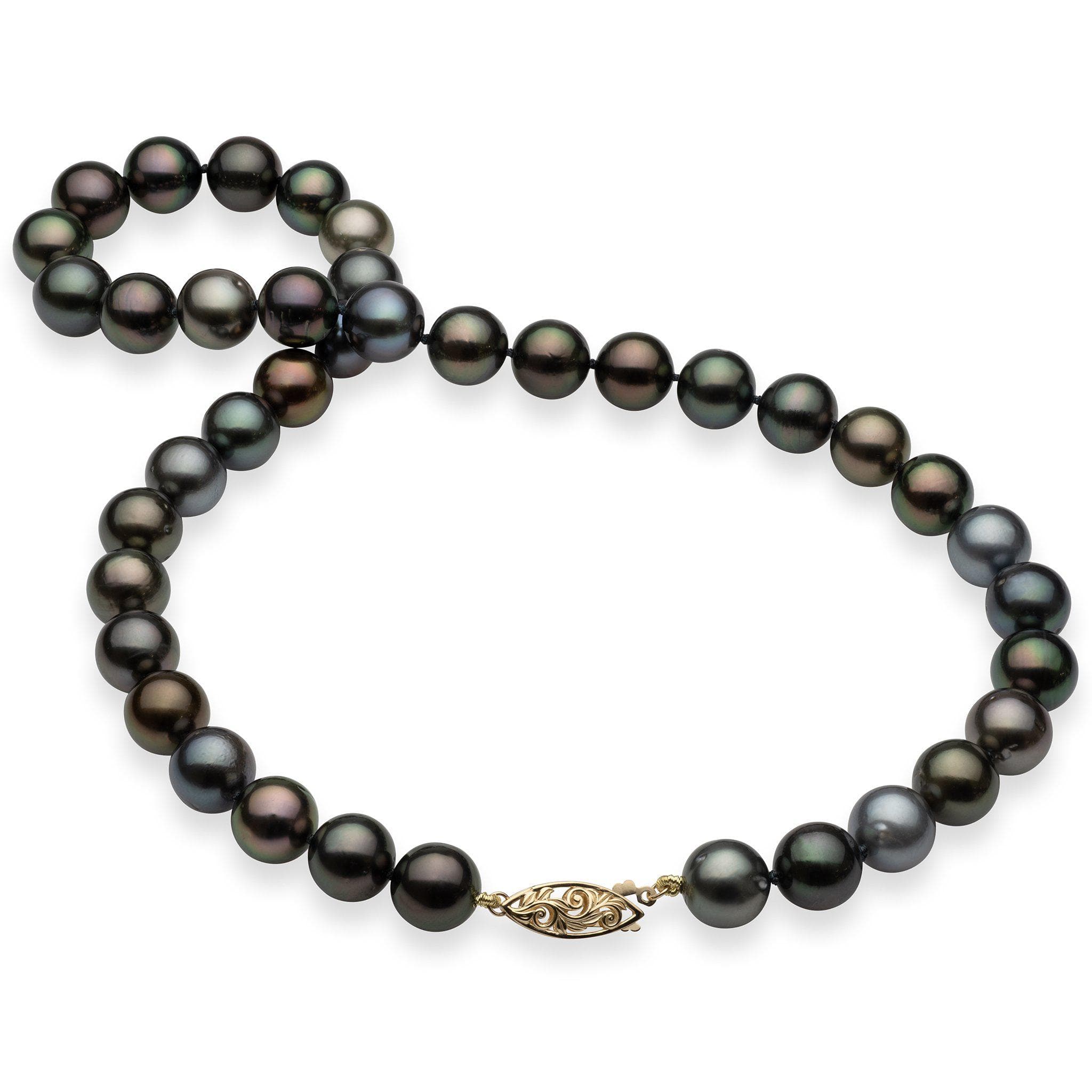 17-18" Tahitian Black Pearl Strand in Gold-Maui Divers Jewelry