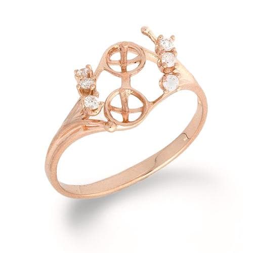 Pick A Pearl 8 Island Ring in Rose Gold with Diamonds - Maui Divers Jewelry