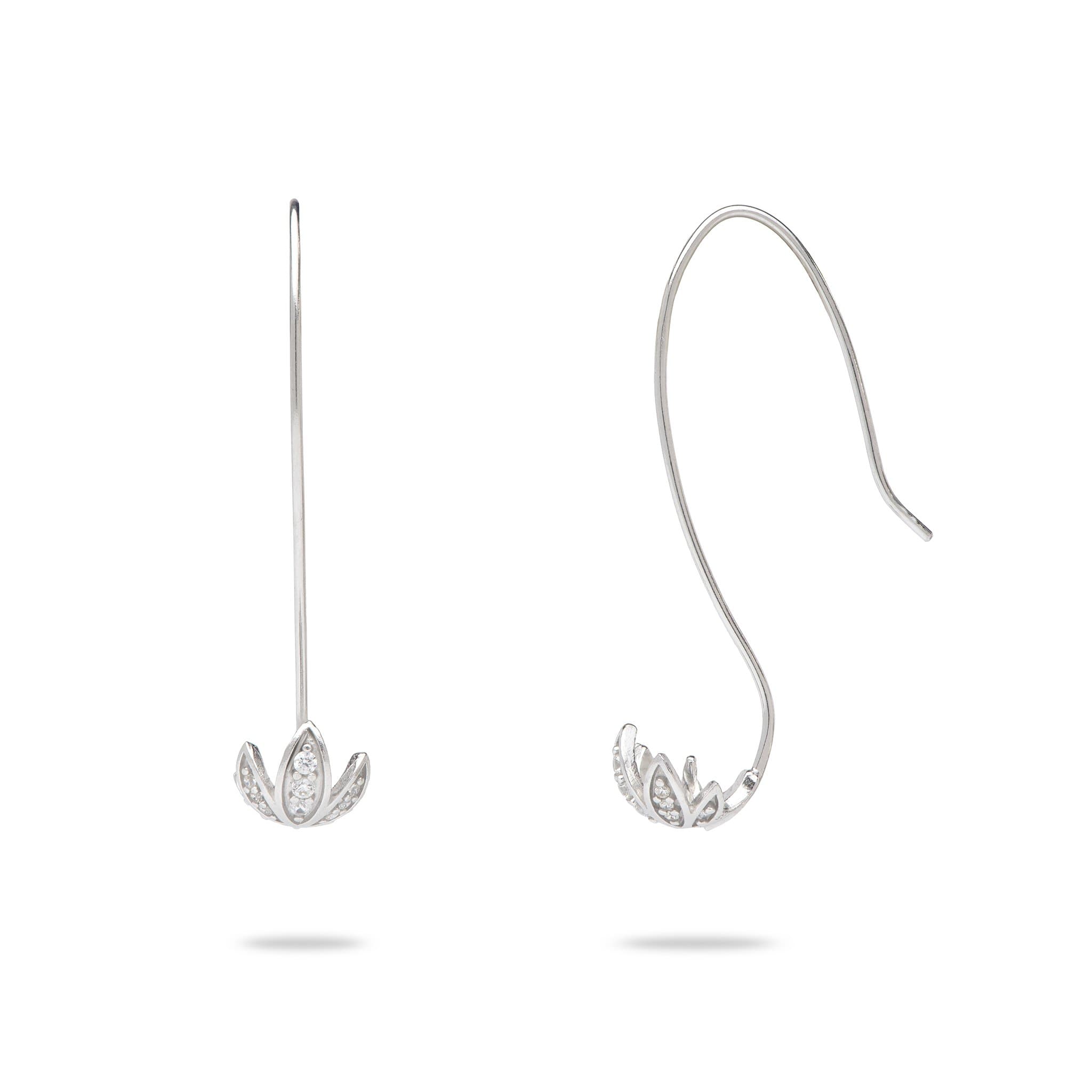 Pua Earrings Mounting in Sterling Silver - 22.5mm - Maui Divers Jewelry